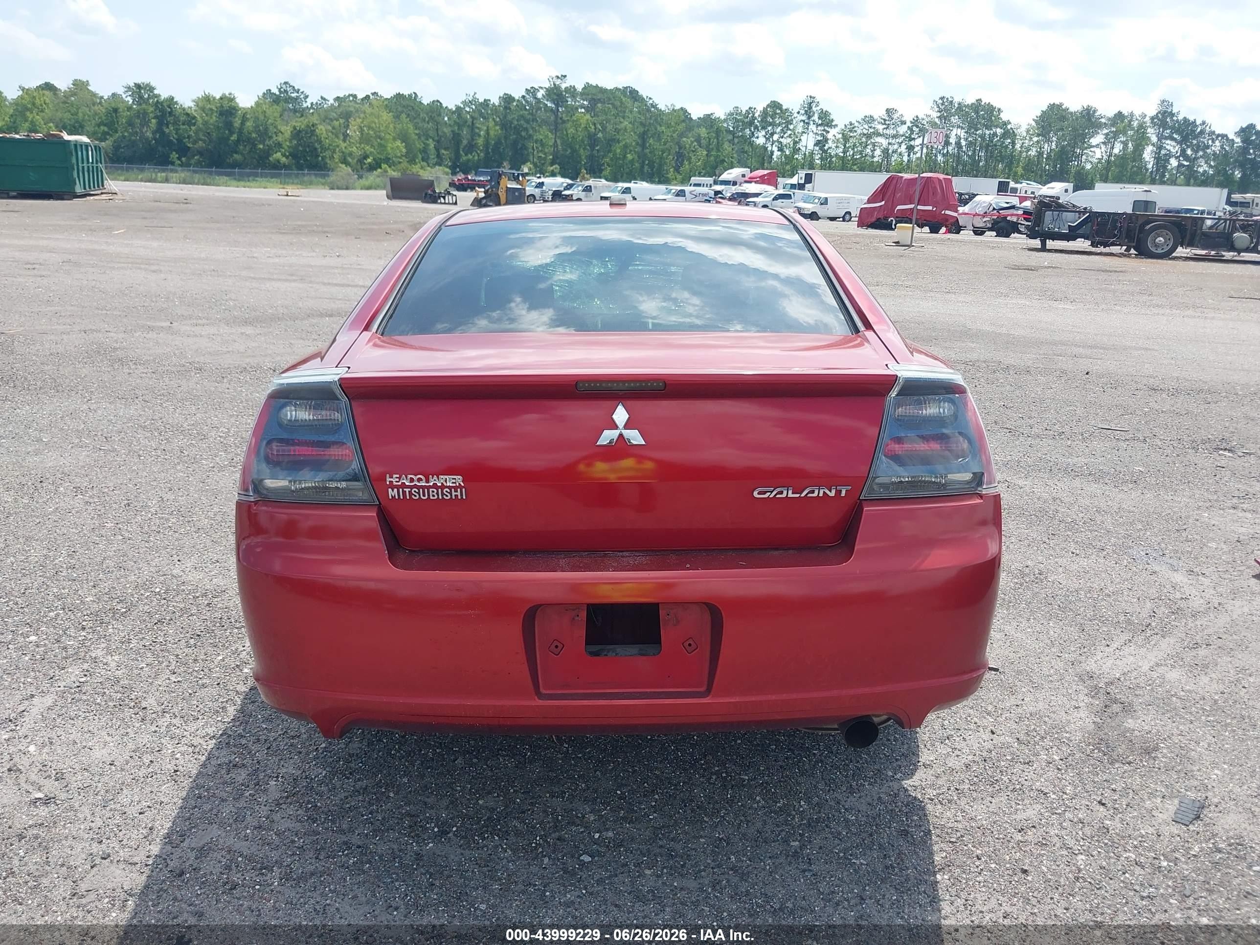 2008 Mitsubishi Galant Es Red vin: 4A3AB56F68E009689
