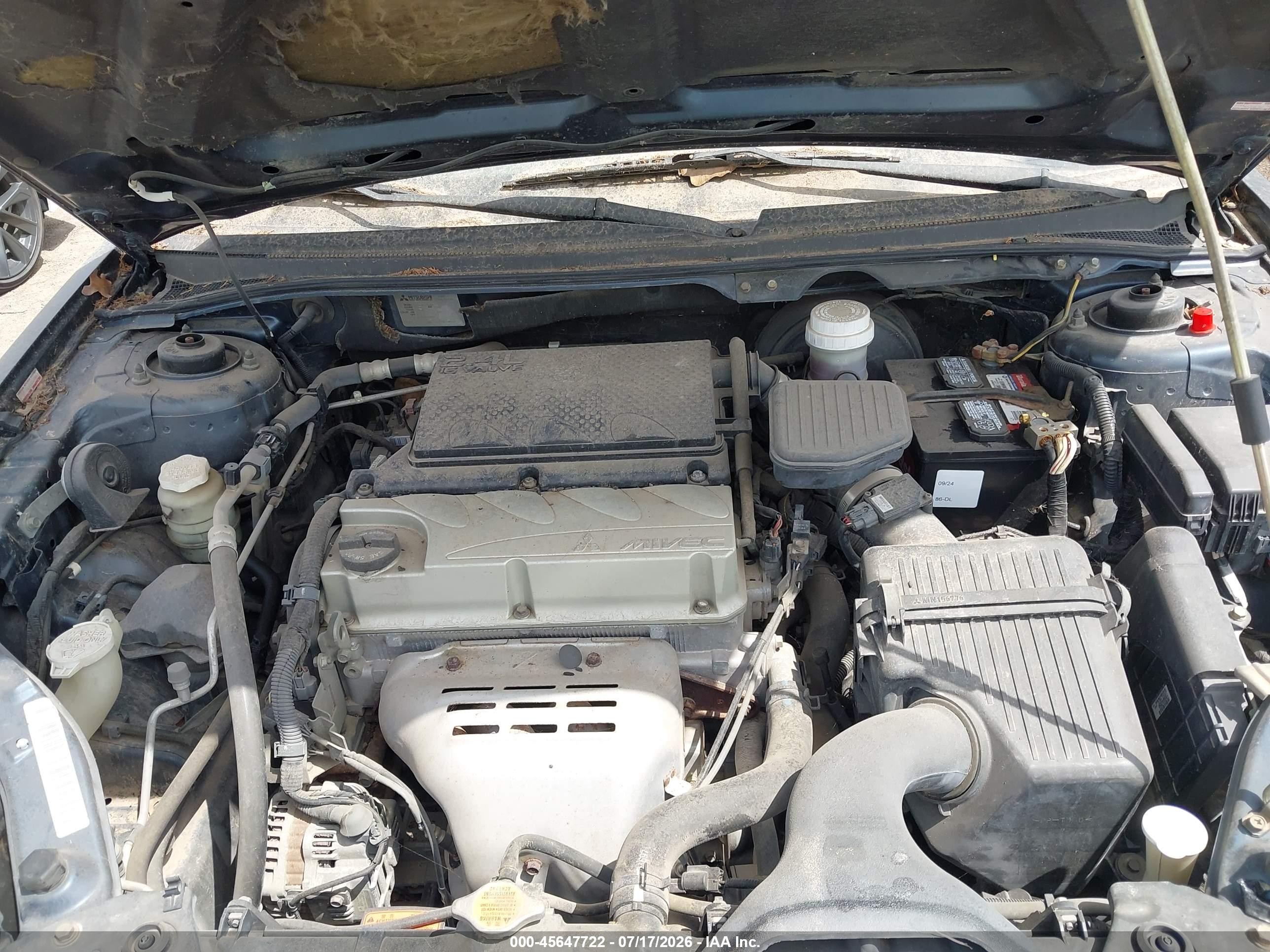 2005 Mitsubishi Galant Es/se Blue vin: 4A3AB56F75E028215