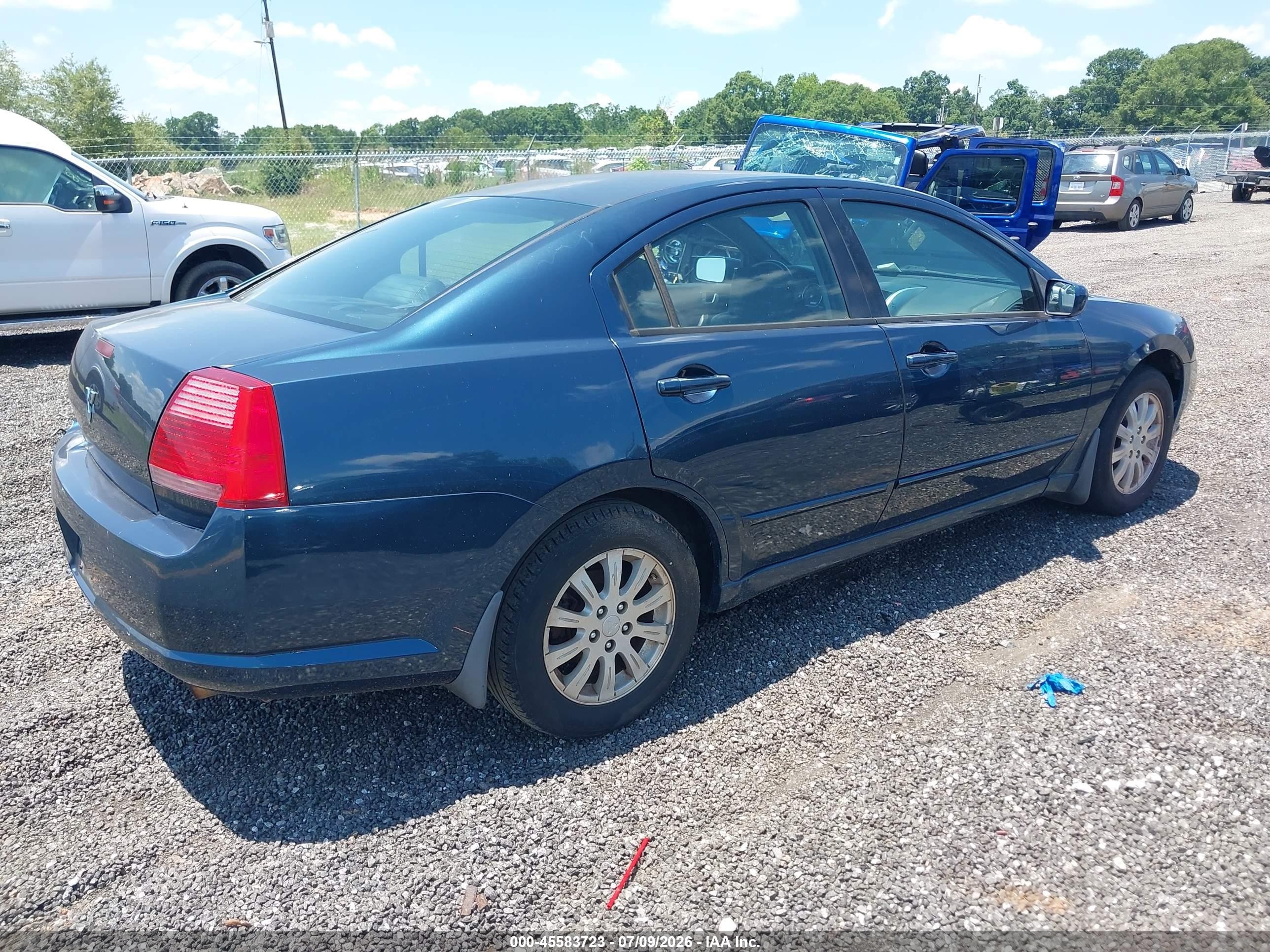 2006 Mitsubishi Galant Es/se Blue vin: 4A3AB56F86E037877