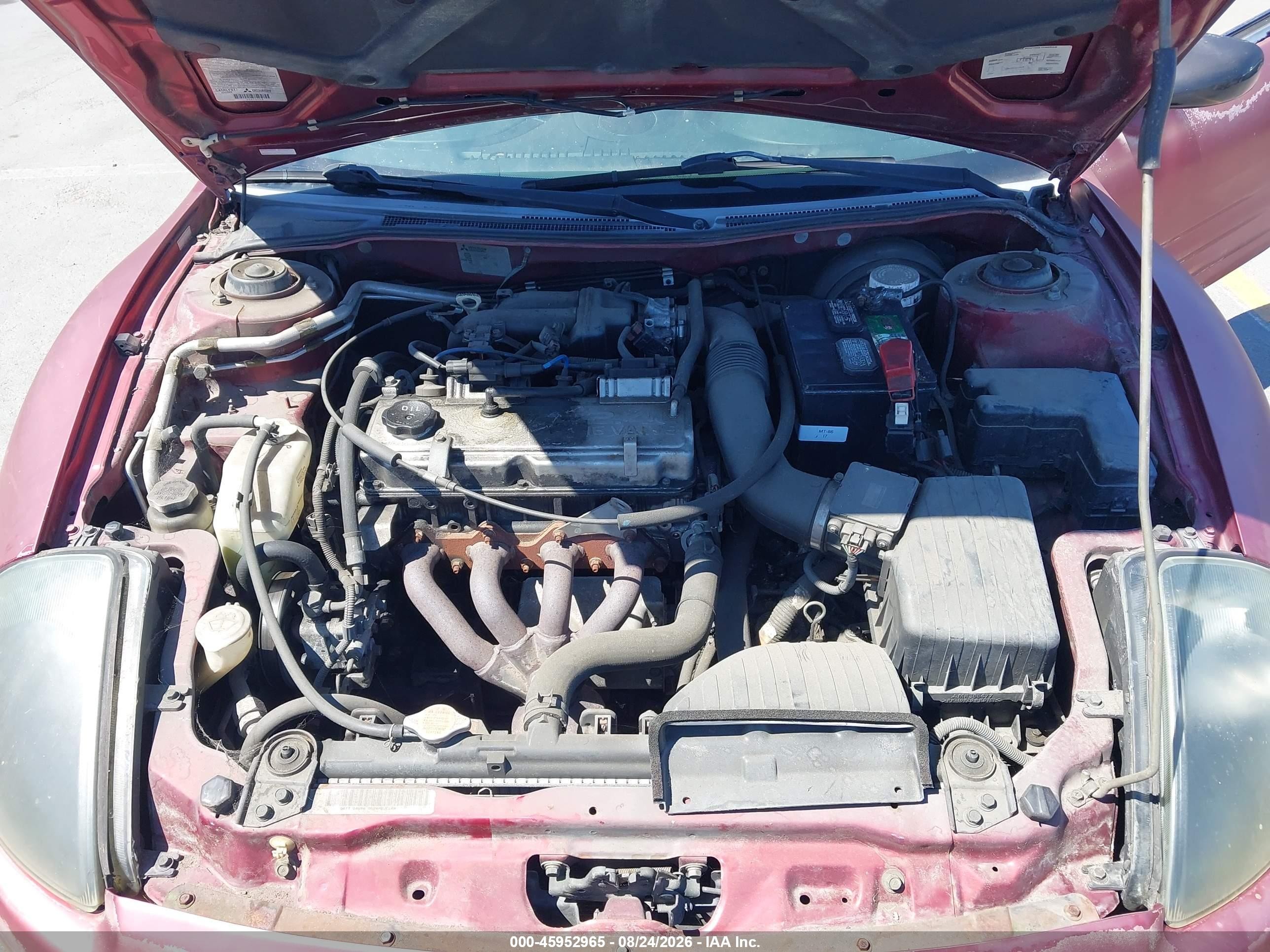2001 Mitsubishi Eclipse Rs Red vin: 4A3AC34G31E204636