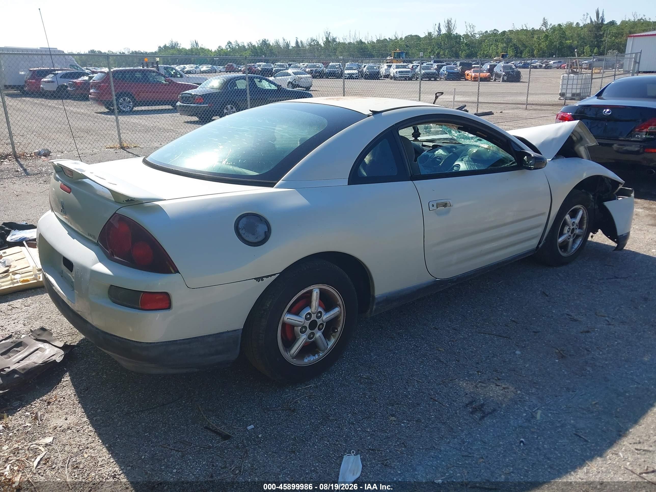 2003 Mitsubishi Eclipse Rs White vin: 4A3AC34G43E101311