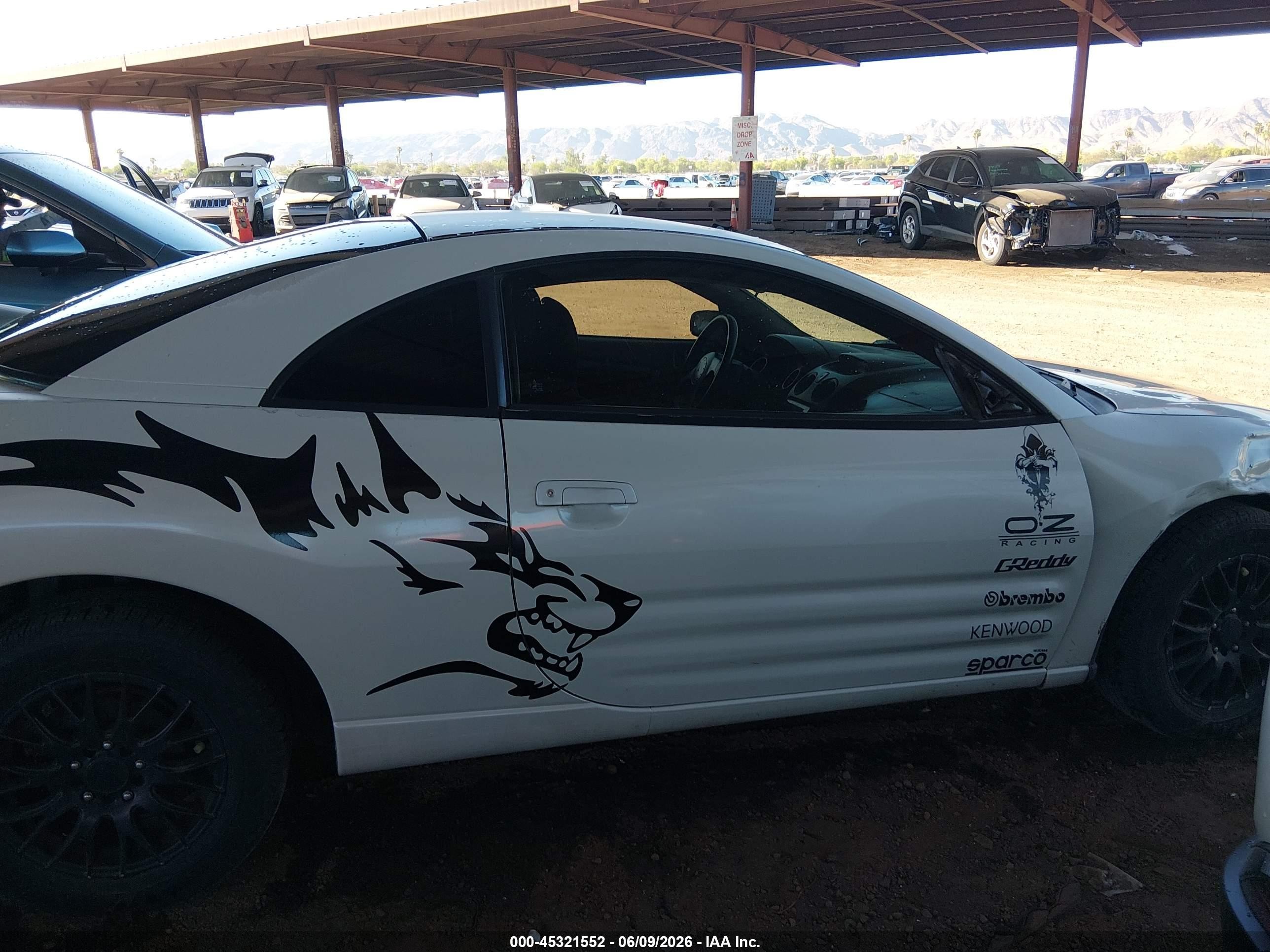 2003 Mitsubishi Eclipse Rs White vin: 4A3AC34GX3E014982