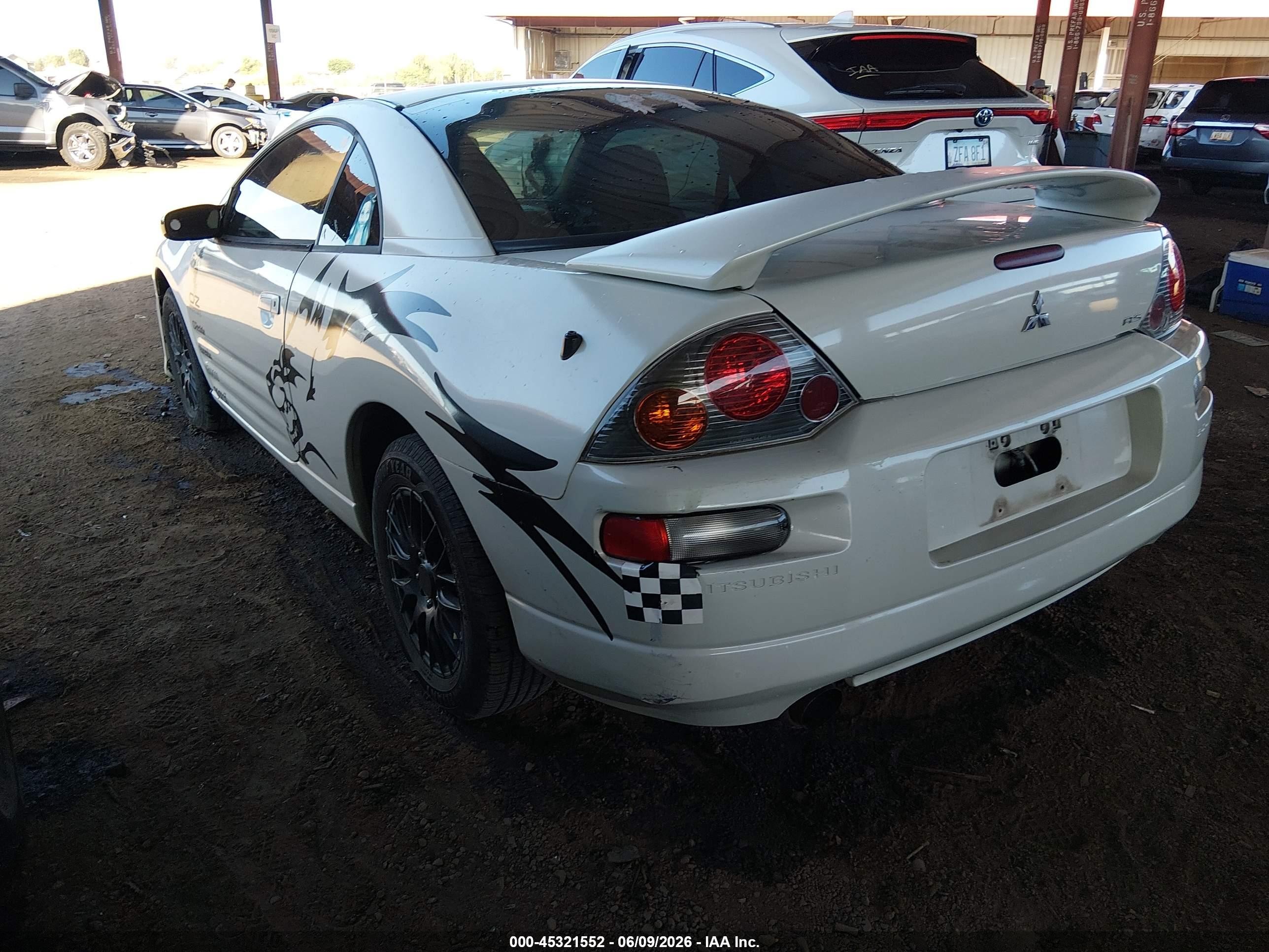 2003 Mitsubishi Eclipse Rs White vin: 4A3AC34GX3E014982