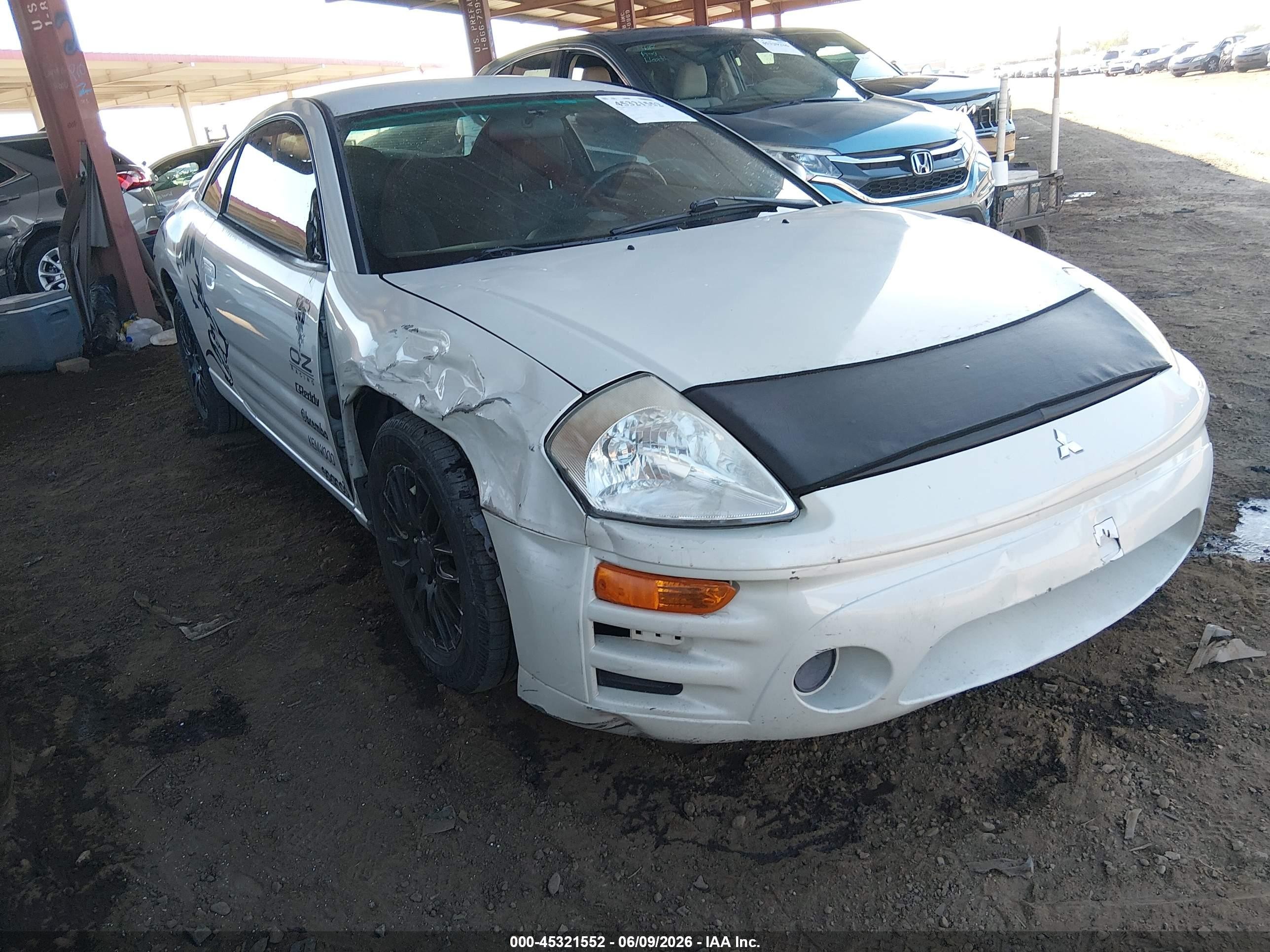 2003 Mitsubishi Eclipse Rs White vin: 4A3AC34GX3E014982
