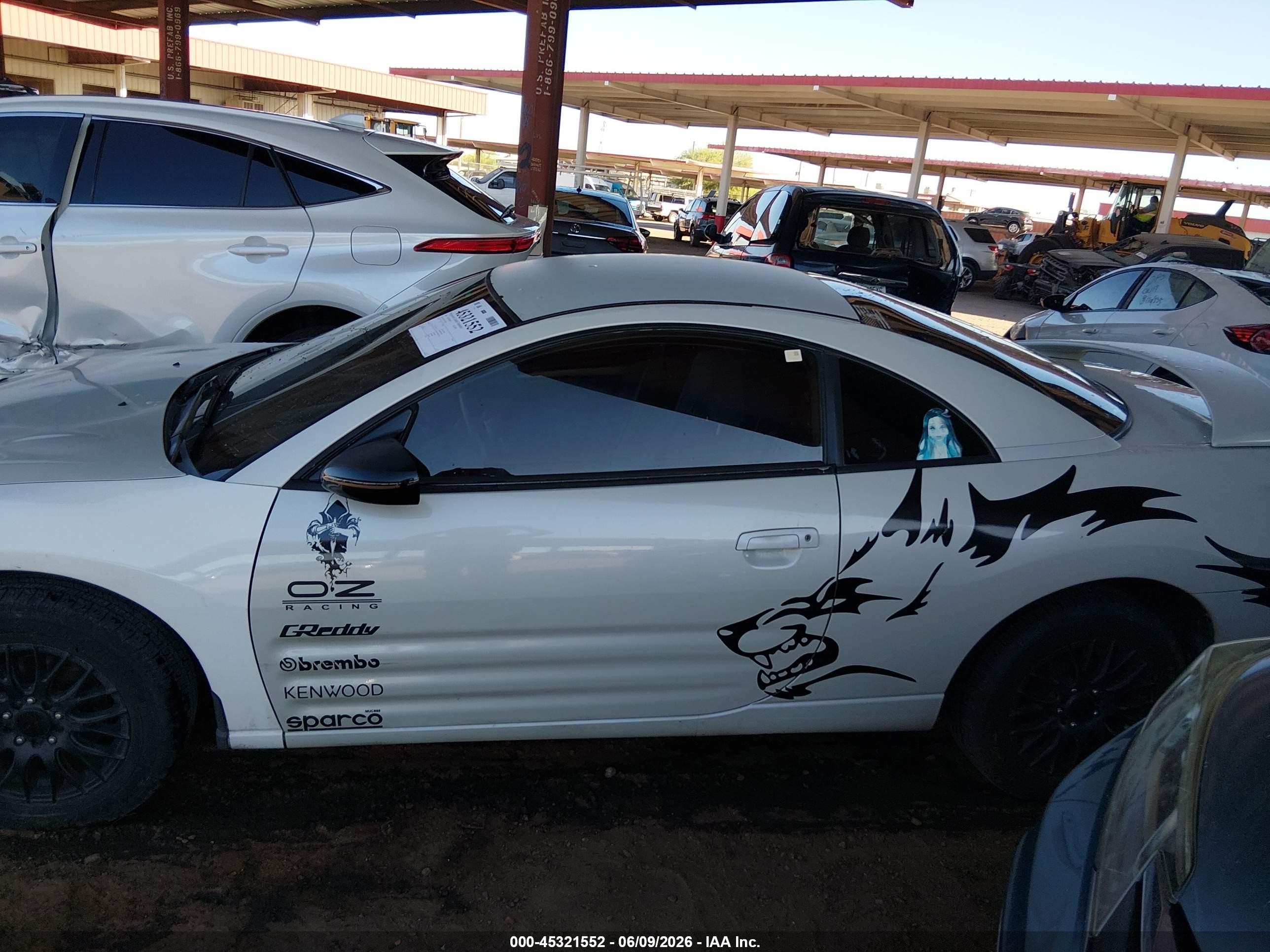 2003 Mitsubishi Eclipse Rs White vin: 4A3AC34GX3E014982