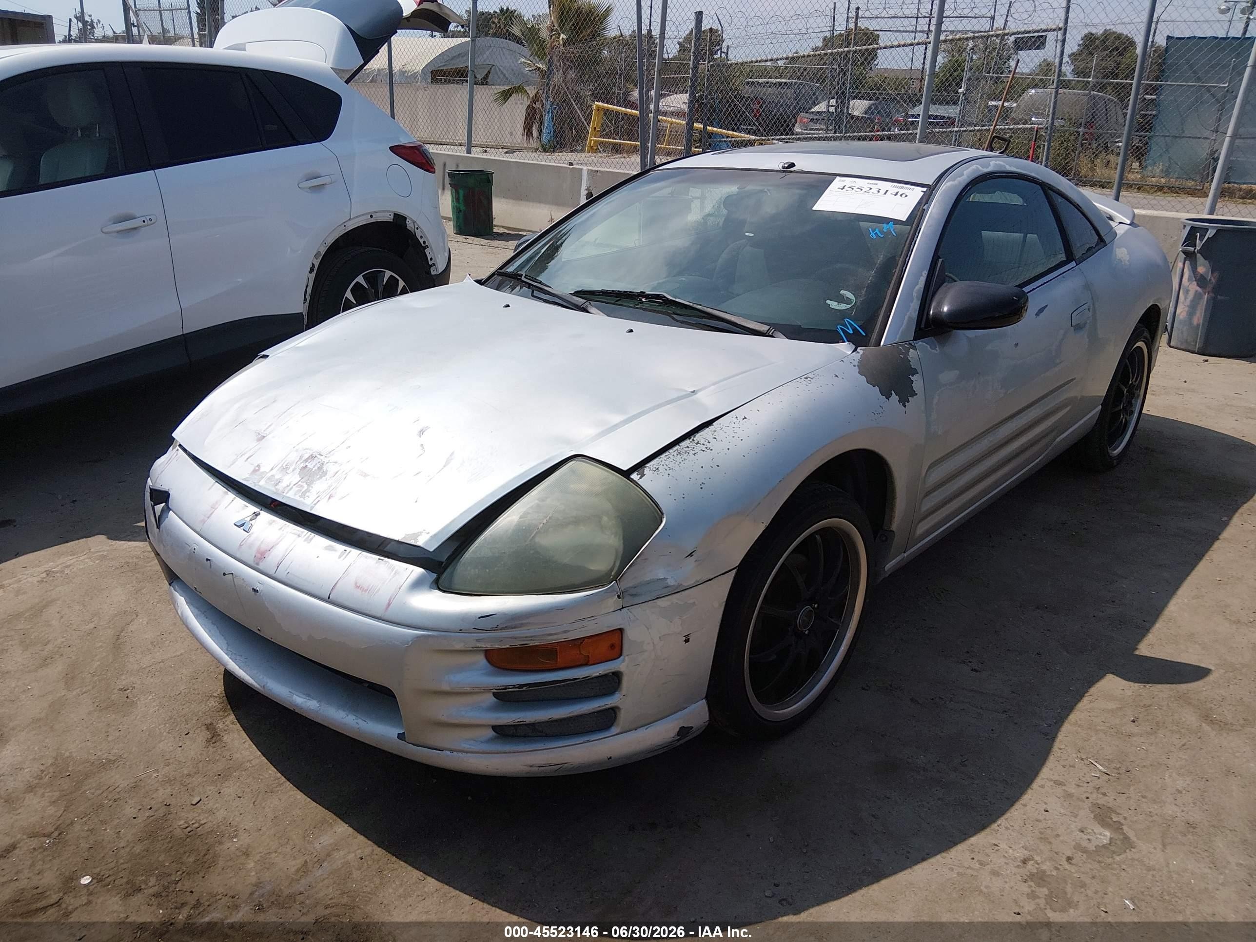 2002 Mitsubishi Eclipse Gs Silver vin: 4A3AC44G12E089624