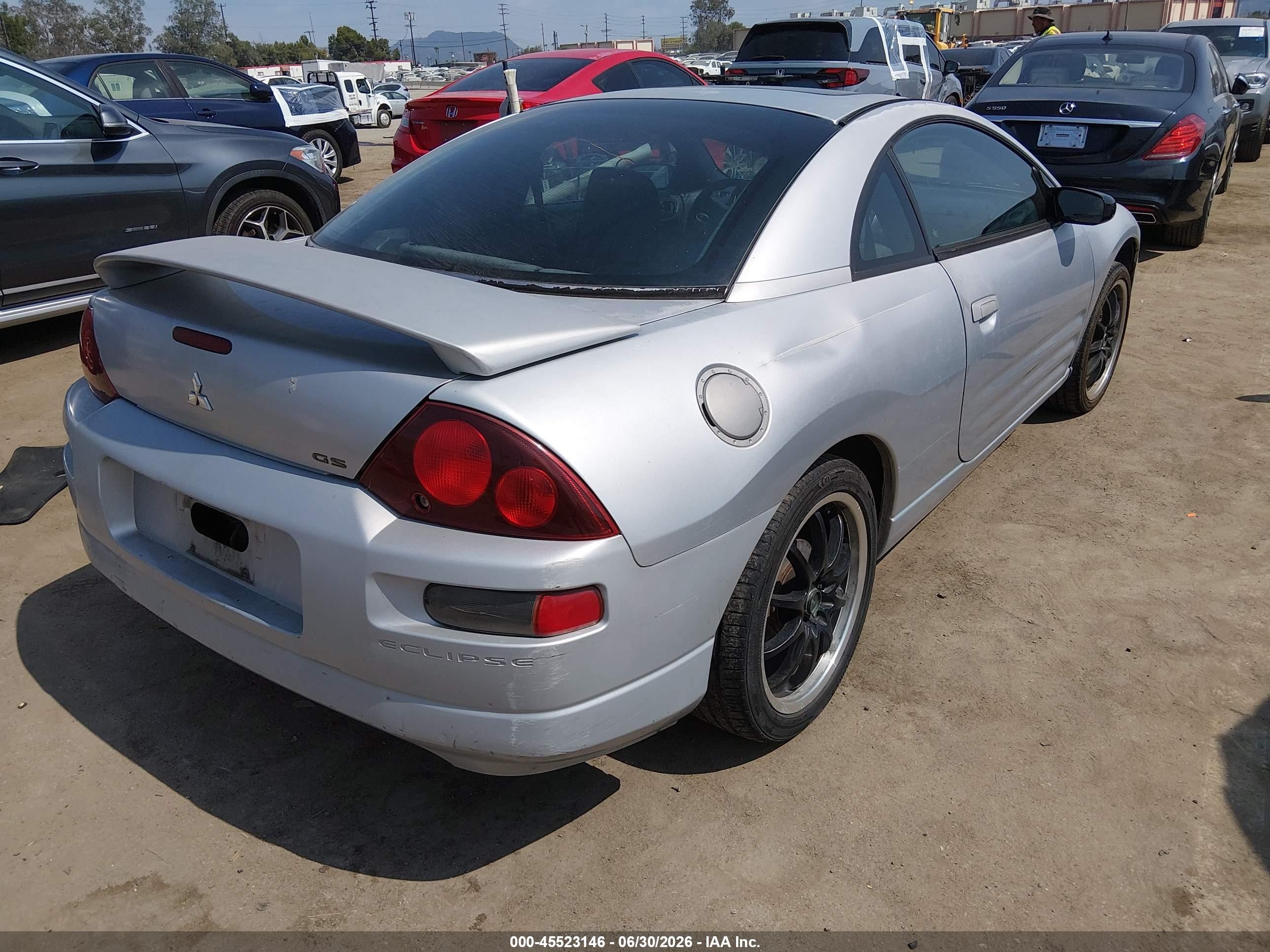 2002 Mitsubishi Eclipse Gs Silver vin: 4A3AC44G12E089624