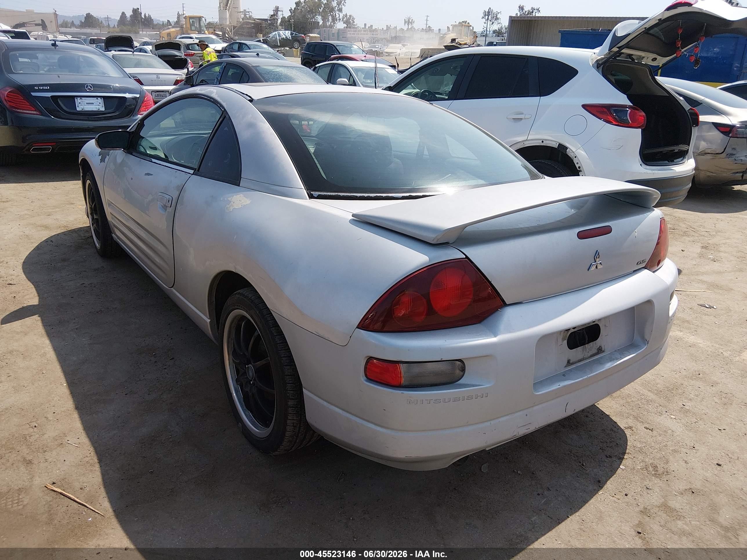 2002 Mitsubishi Eclipse Gs Silver vin: 4A3AC44G12E089624