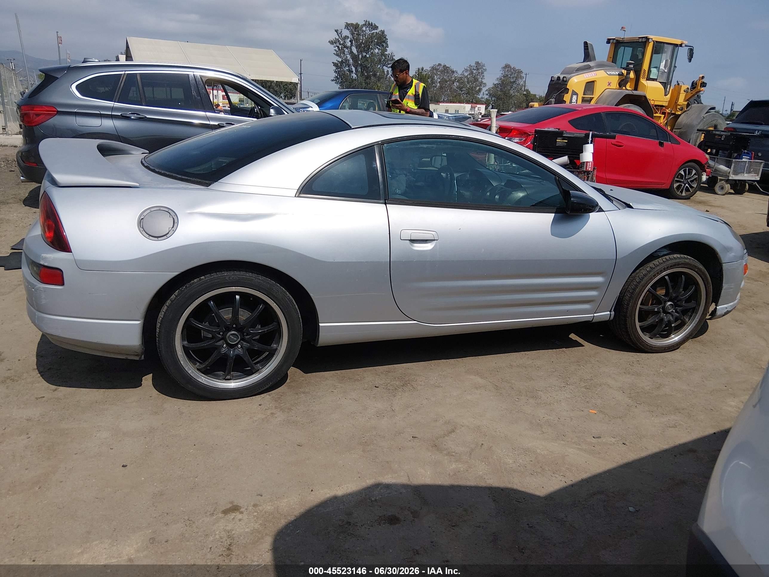 2002 Mitsubishi Eclipse Gs Silver vin: 4A3AC44G12E089624