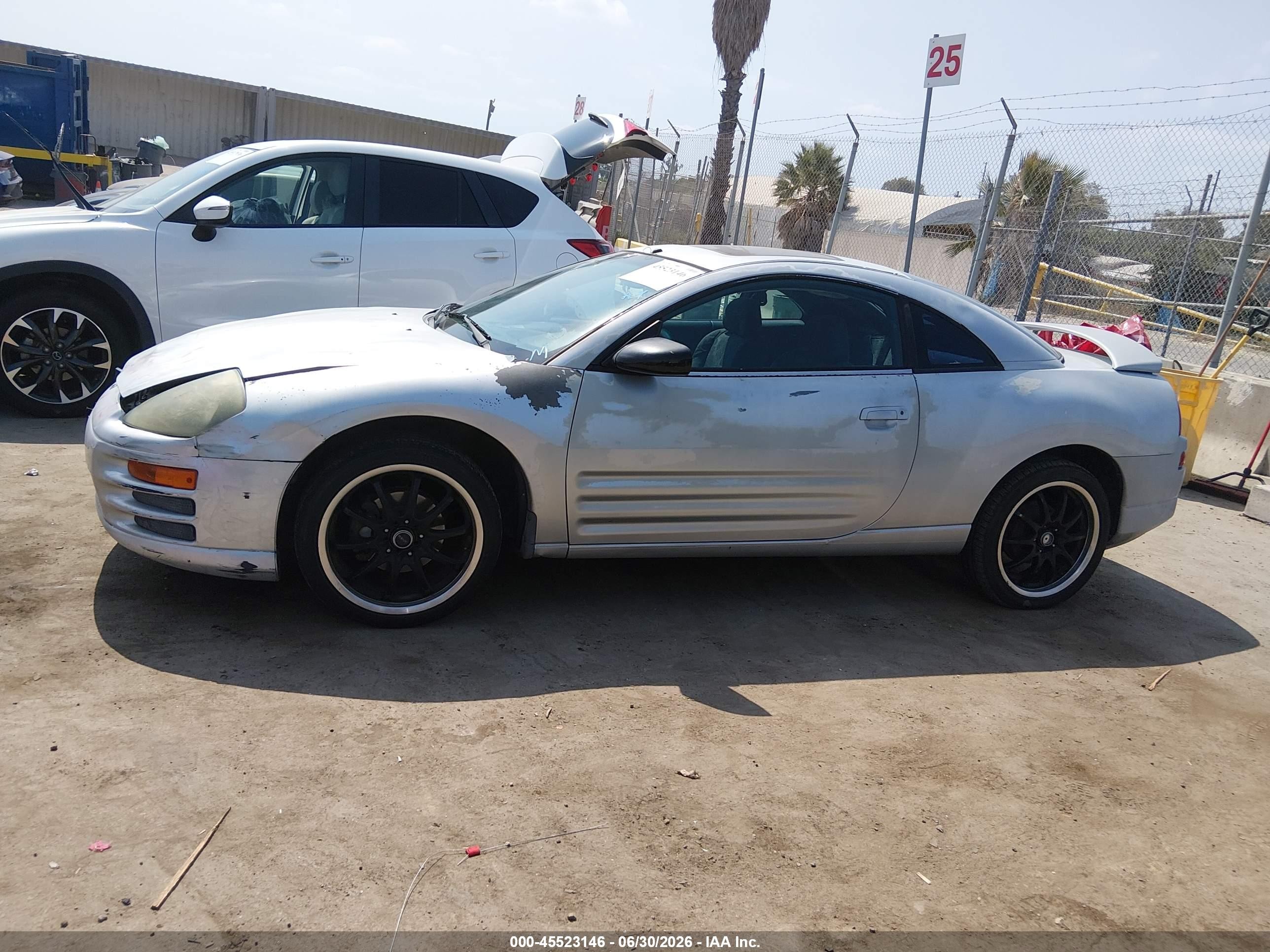 2002 Mitsubishi Eclipse Gs Silver vin: 4A3AC44G12E089624