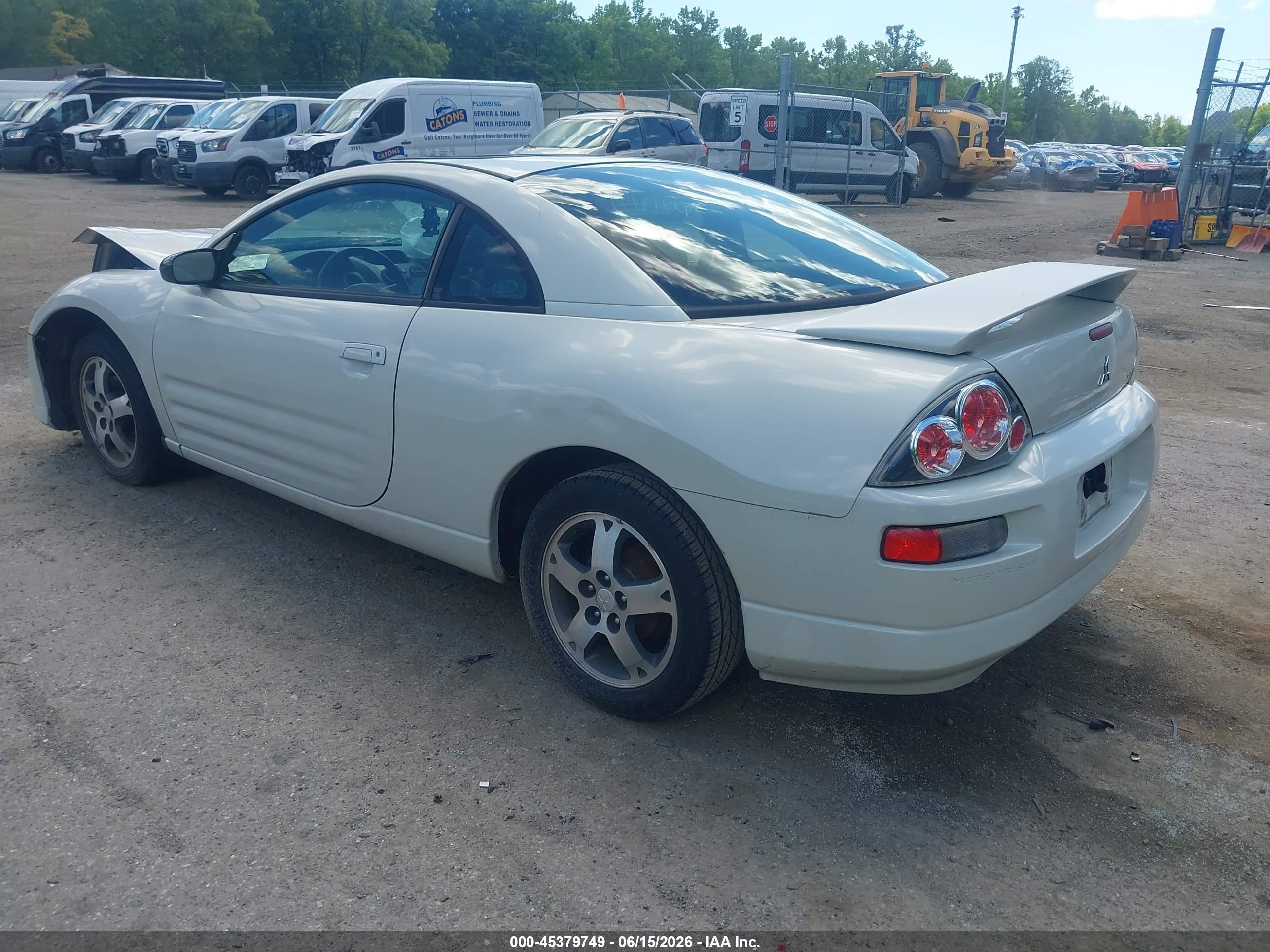 2005 Mitsubishi Eclipse Gs White vin: 4A3AC44G35E010930