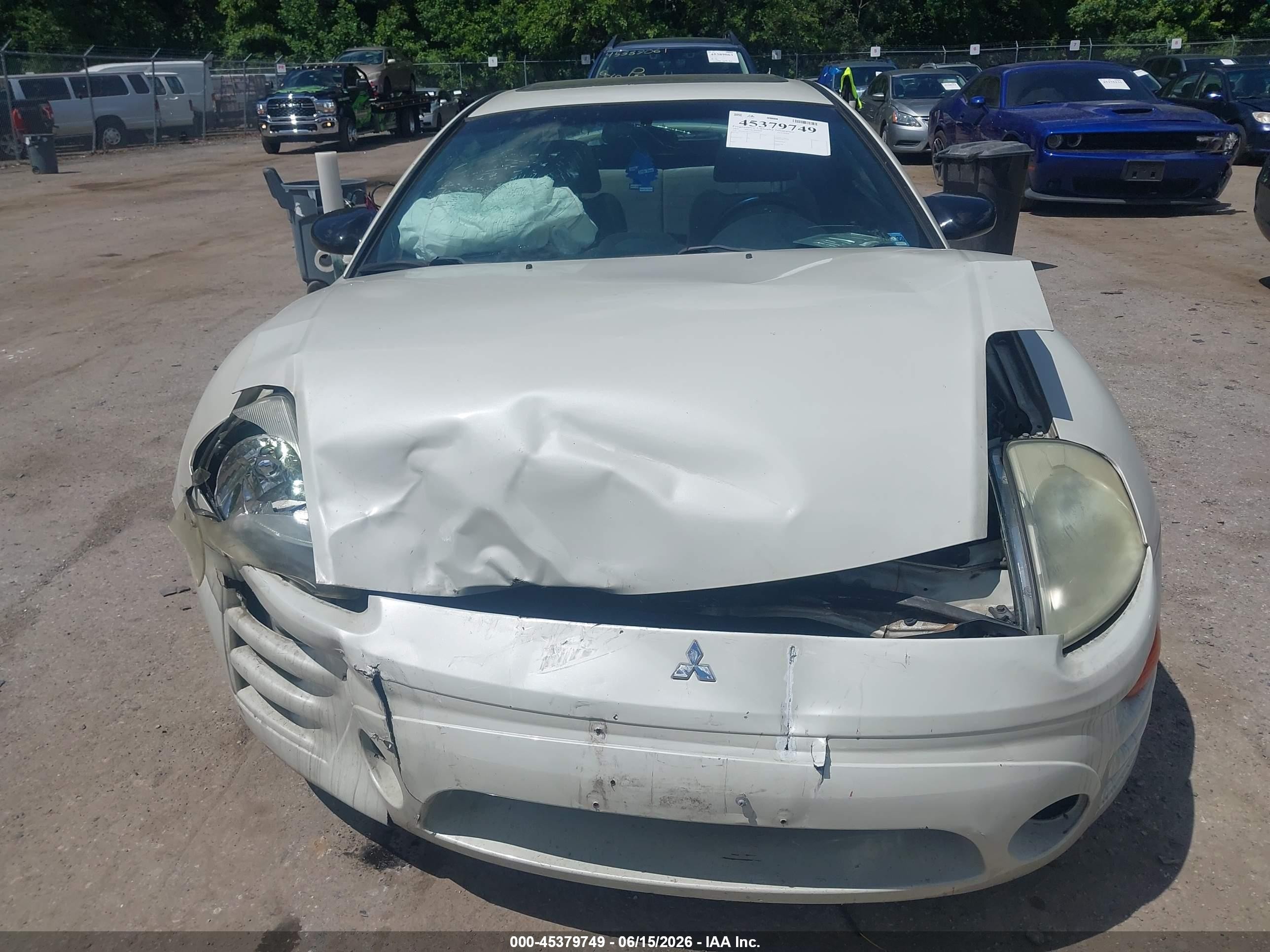 2005 Mitsubishi Eclipse Gs White vin: 4A3AC44G35E010930