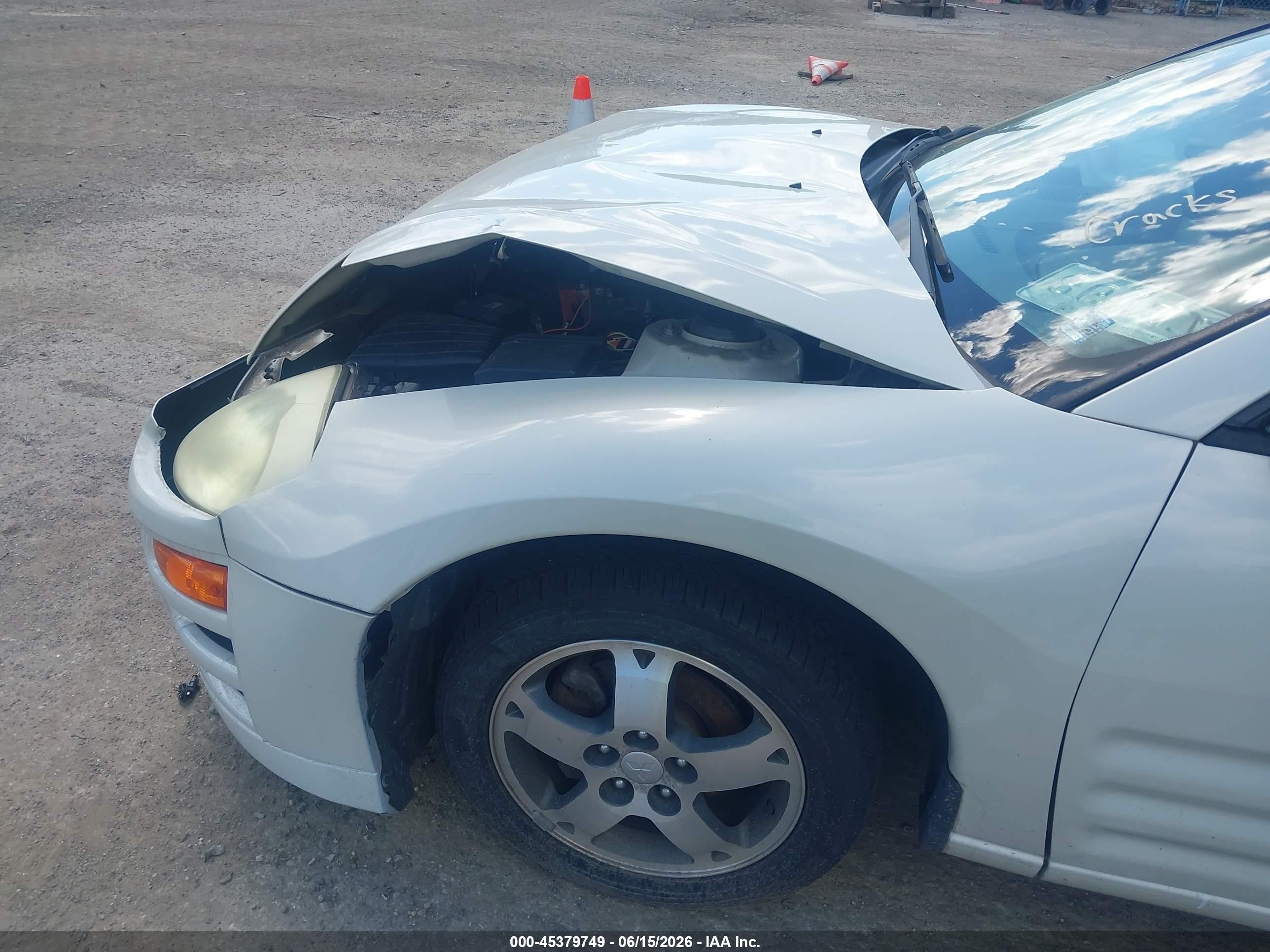 2005 Mitsubishi Eclipse Gs White vin: 4A3AC44G35E010930