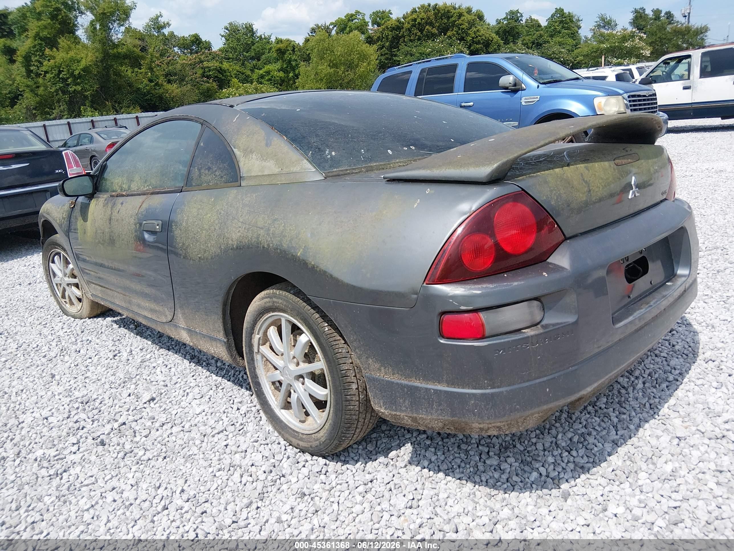 2002 Mitsubishi Eclipse Gs Gray vin: 4A3AC44G62E020332