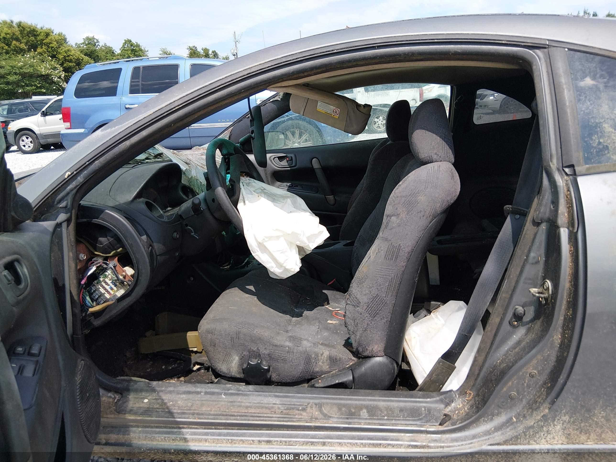2002 Mitsubishi Eclipse Gs Gray vin: 4A3AC44G62E020332