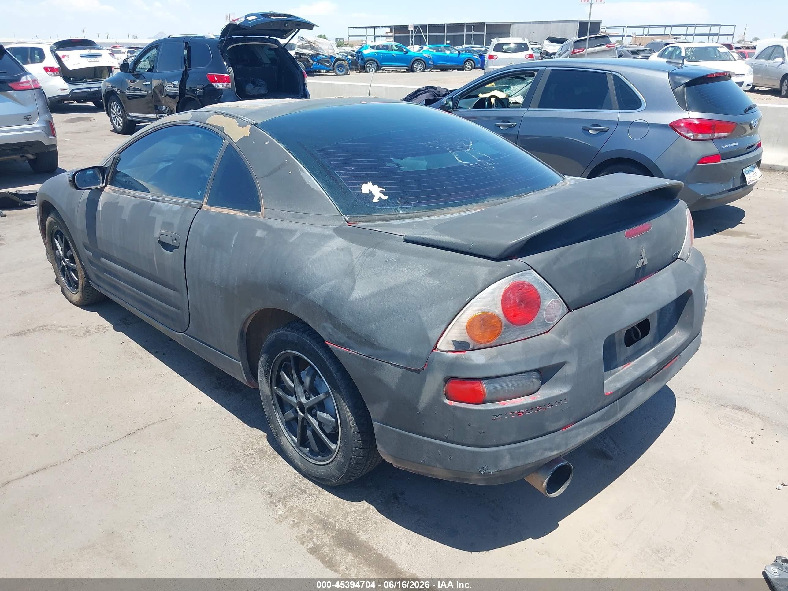 2002 Mitsubishi Eclipse Gs Black vin: 4A3AC44G72E088347