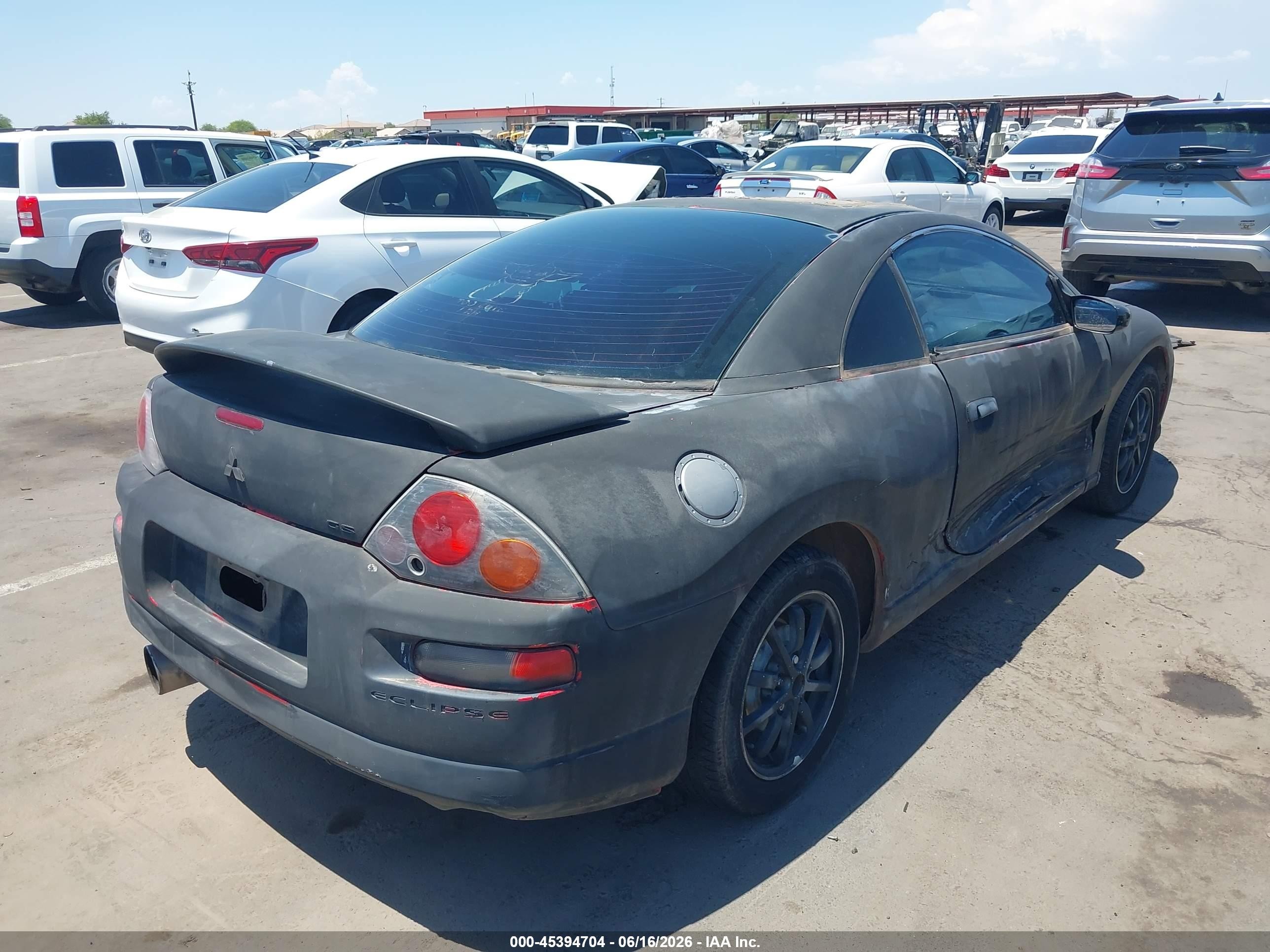 2002 Mitsubishi Eclipse Gs Black vin: 4A3AC44G72E088347