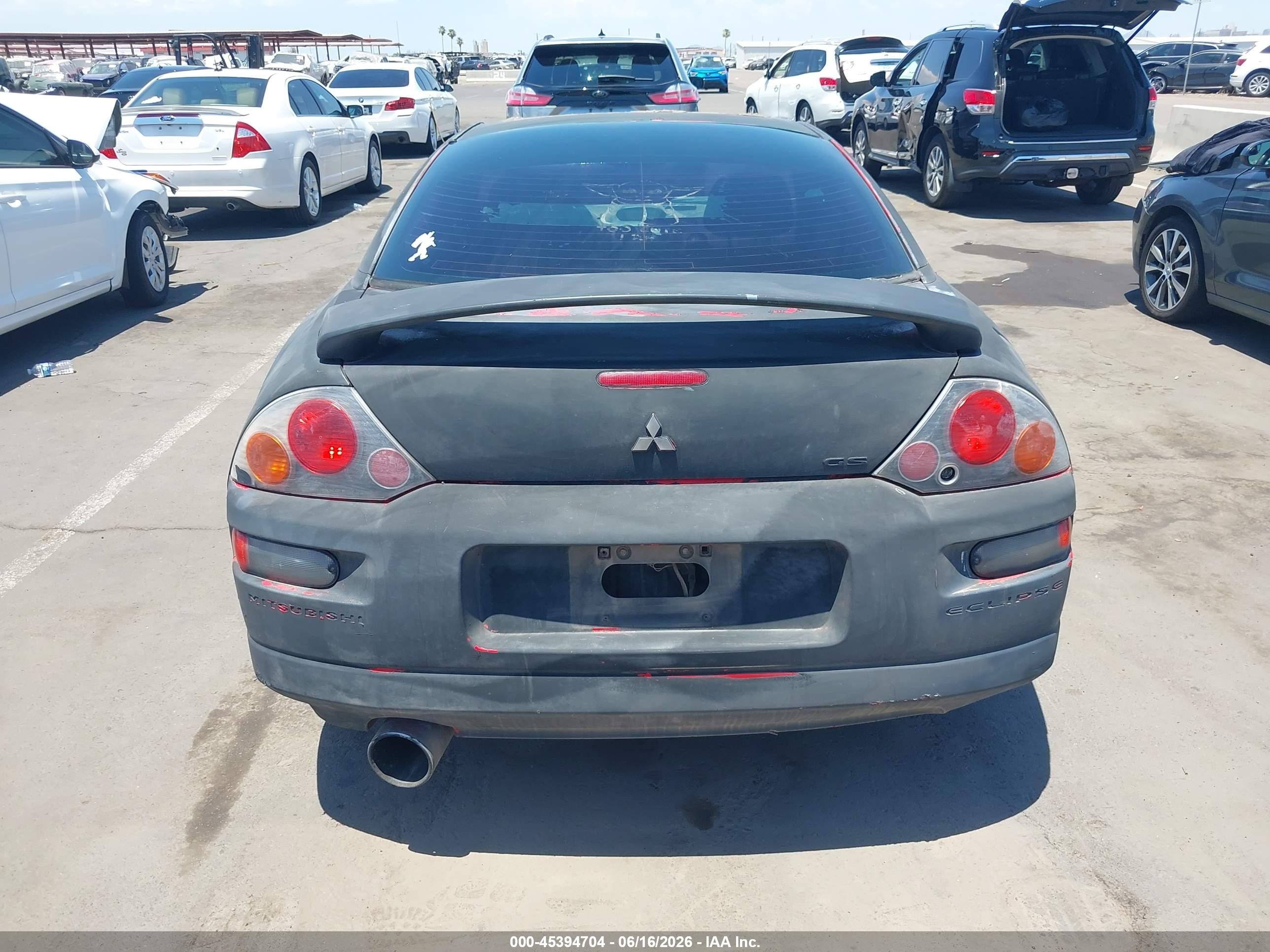 2002 Mitsubishi Eclipse Gs Black vin: 4A3AC44G72E088347
