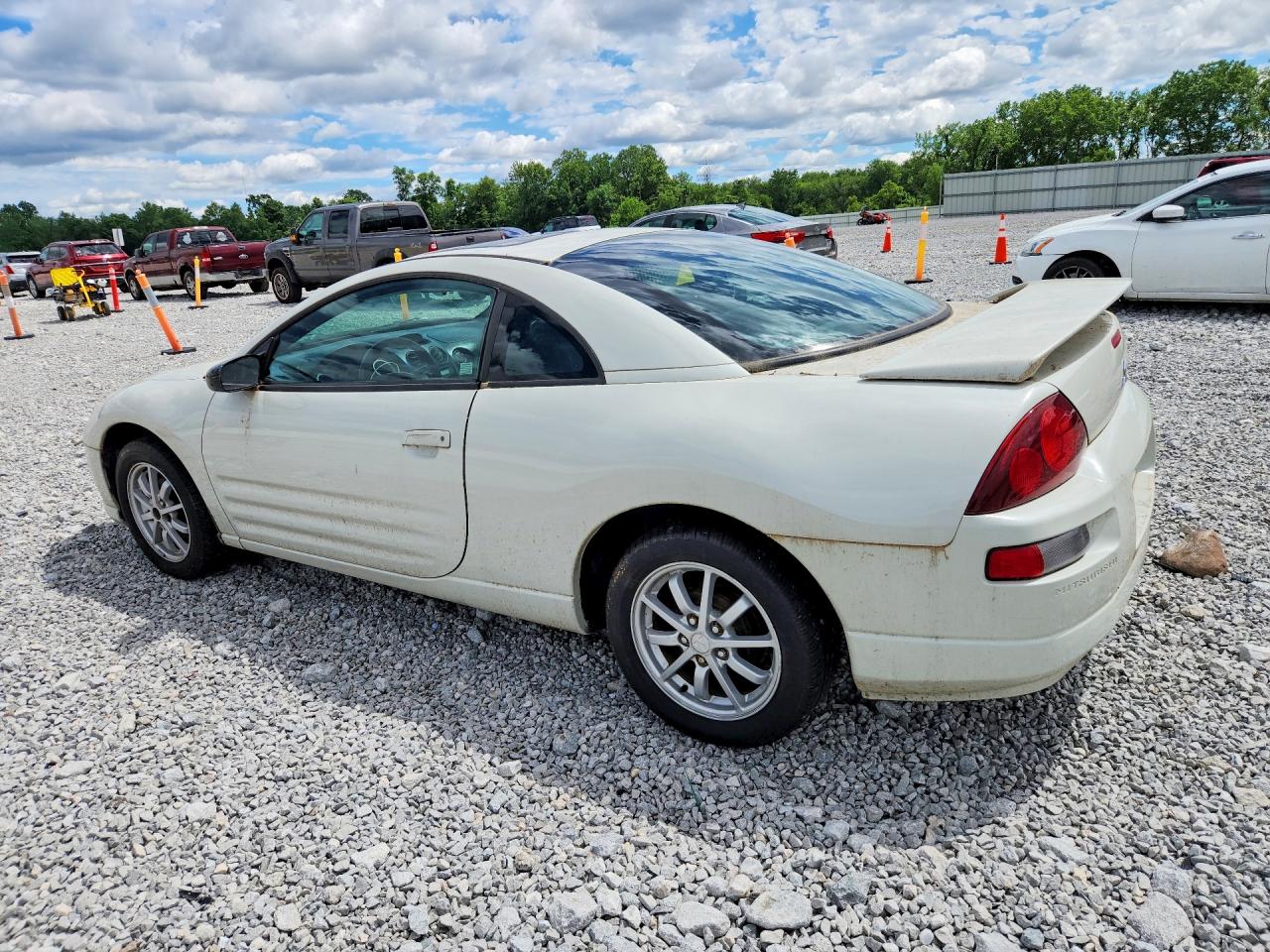 2002 Mitsubishi Eclipse Gs White vin: 4A3AC44GX2E031141