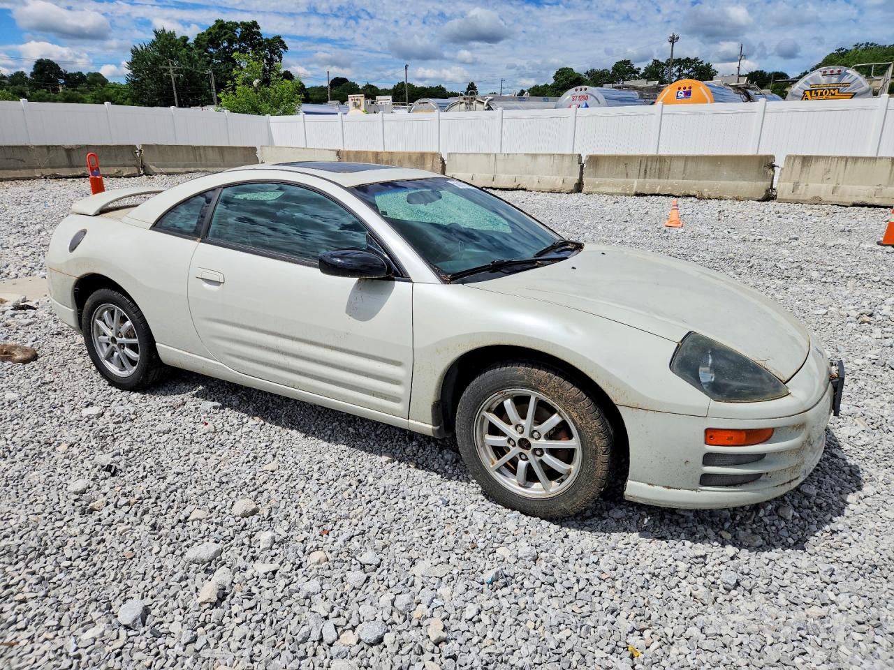 2002 Mitsubishi Eclipse Gs White vin: 4A3AC44GX2E031141