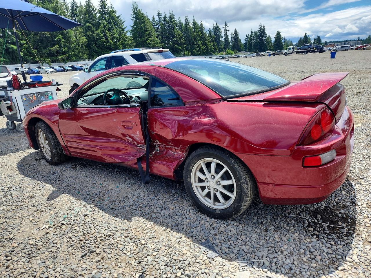 2002 Mitsubishi Eclipse Gs Red vin: 4A3AC44GX2E066858