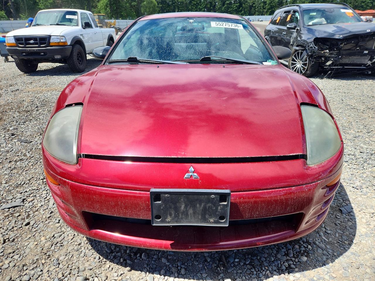 2002 Mitsubishi Eclipse Gs Red vin: 4A3AC44GX2E066858