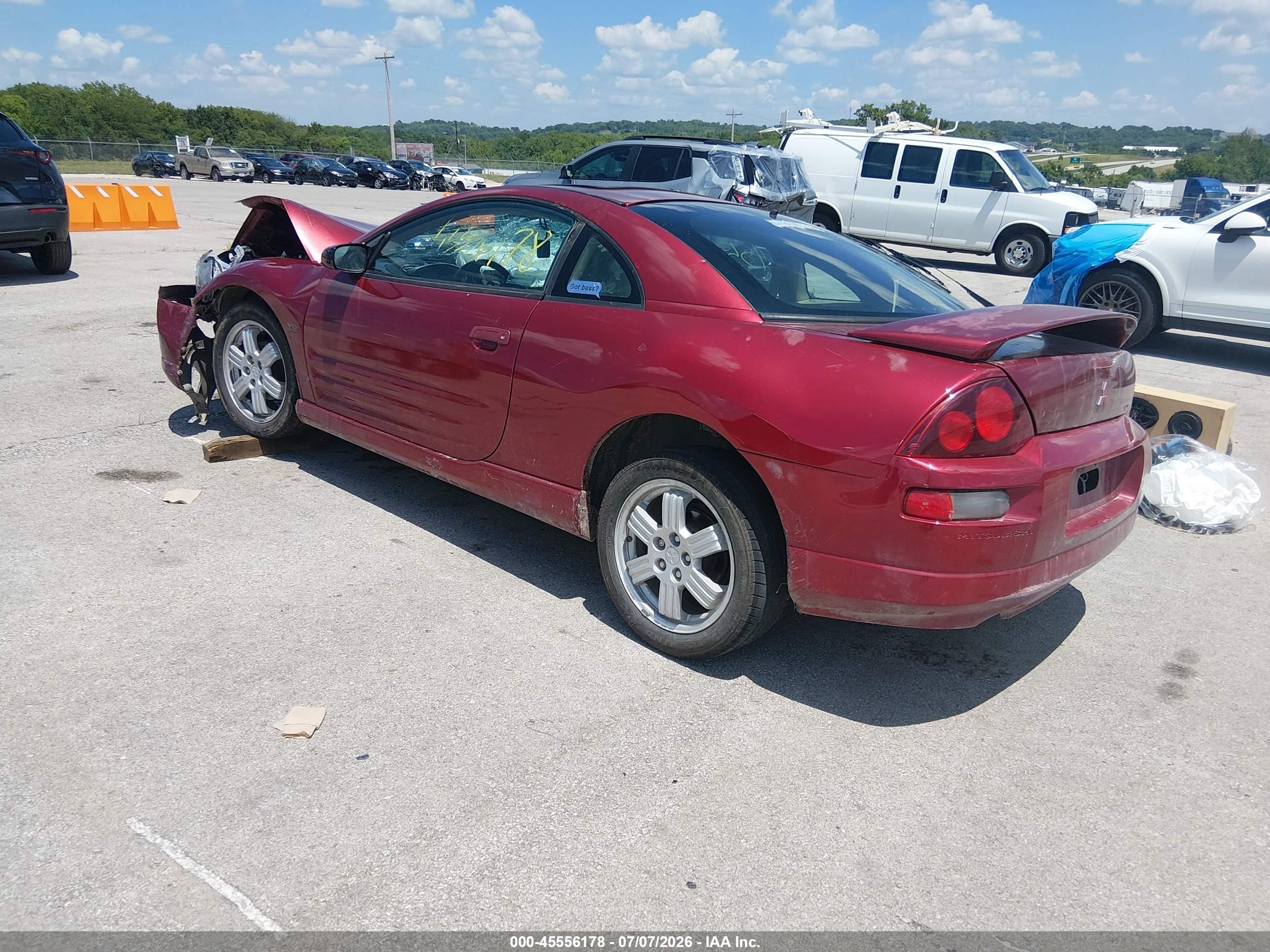 2001 Mitsubishi Eclipse Gt Red vin: 4A3AC54H51E055022