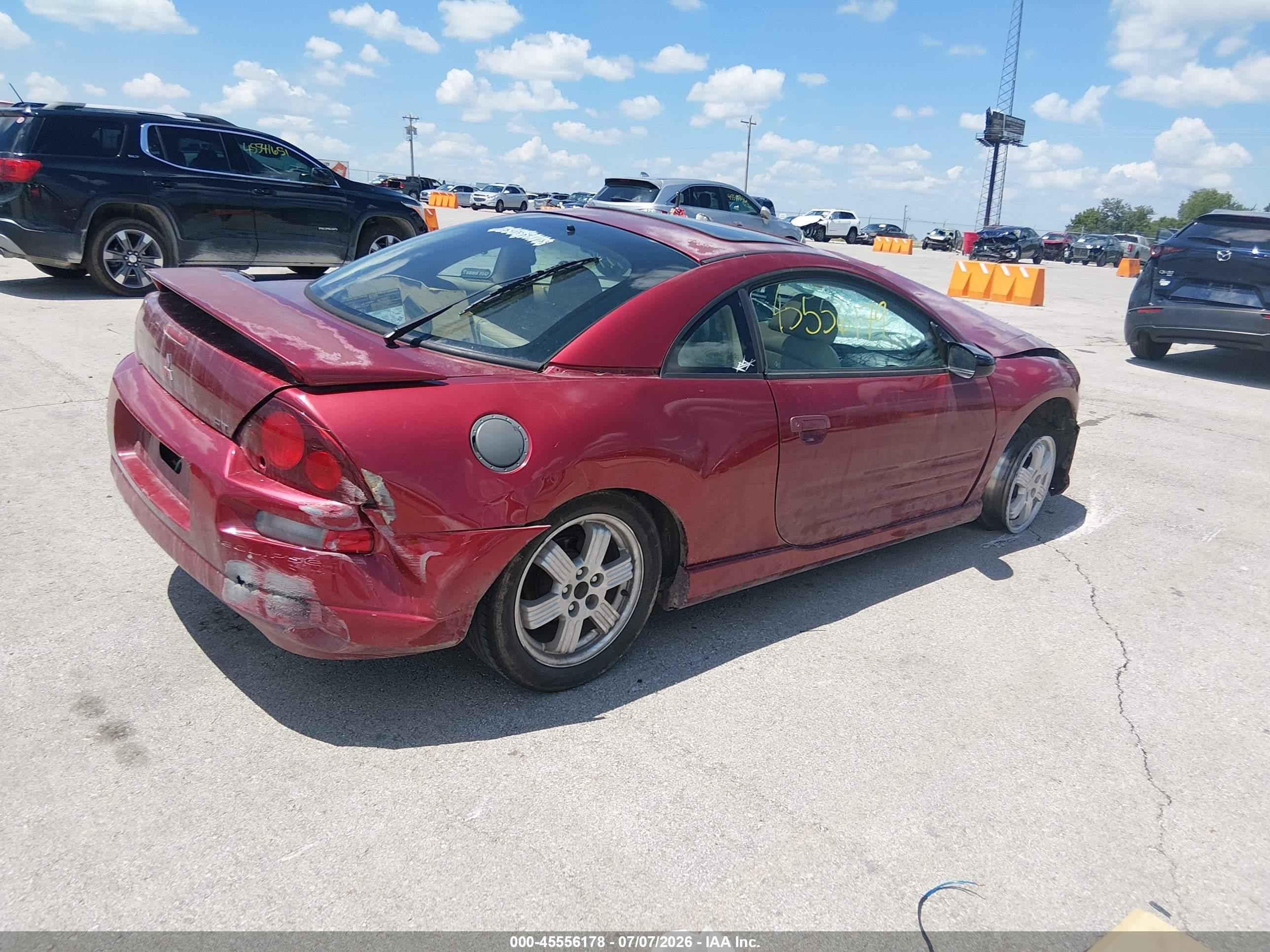 2001 Mitsubishi Eclipse Gt Red vin: 4A3AC54H51E055022