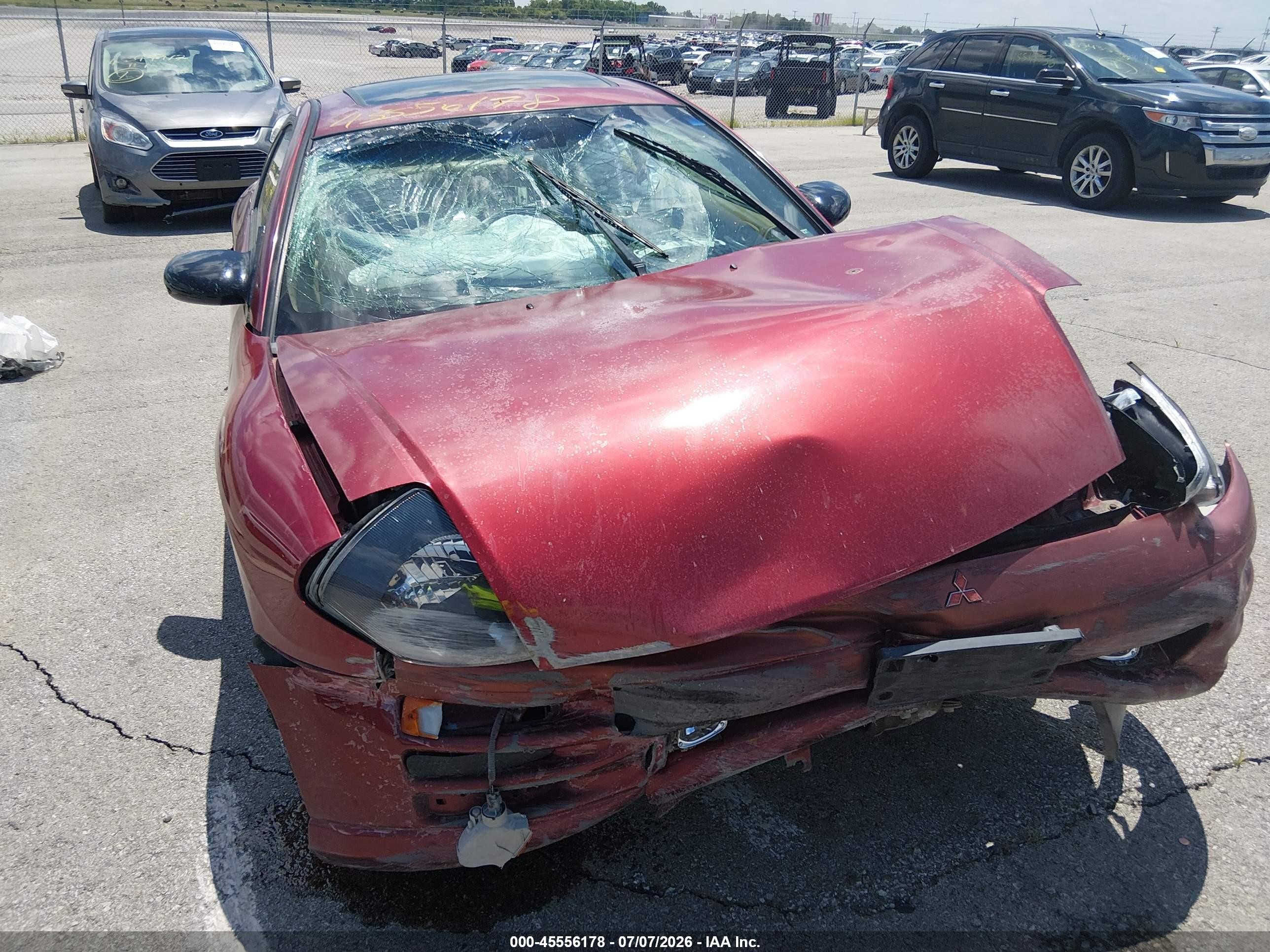 2001 Mitsubishi Eclipse Gt Red vin: 4A3AC54H51E055022