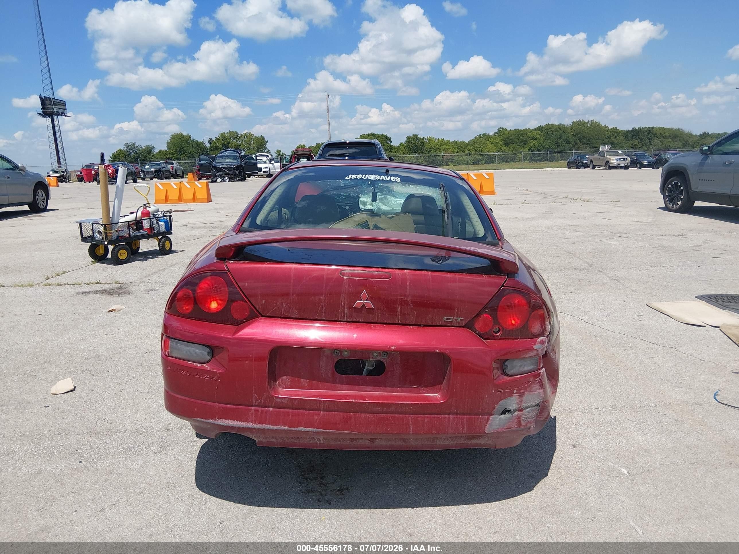 2001 Mitsubishi Eclipse Gt Red vin: 4A3AC54H51E055022