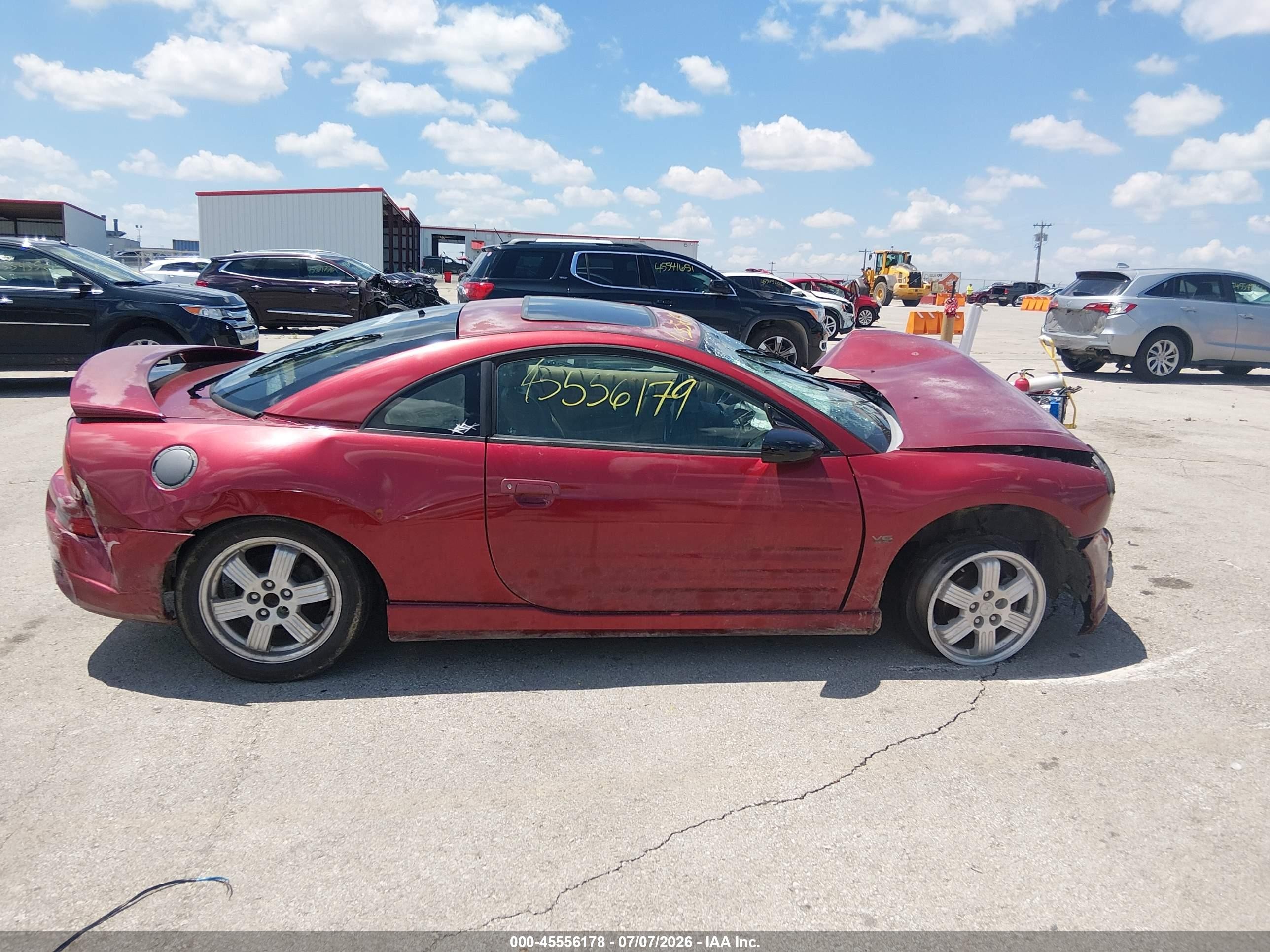 2001 Mitsubishi Eclipse Gt Red vin: 4A3AC54H51E055022