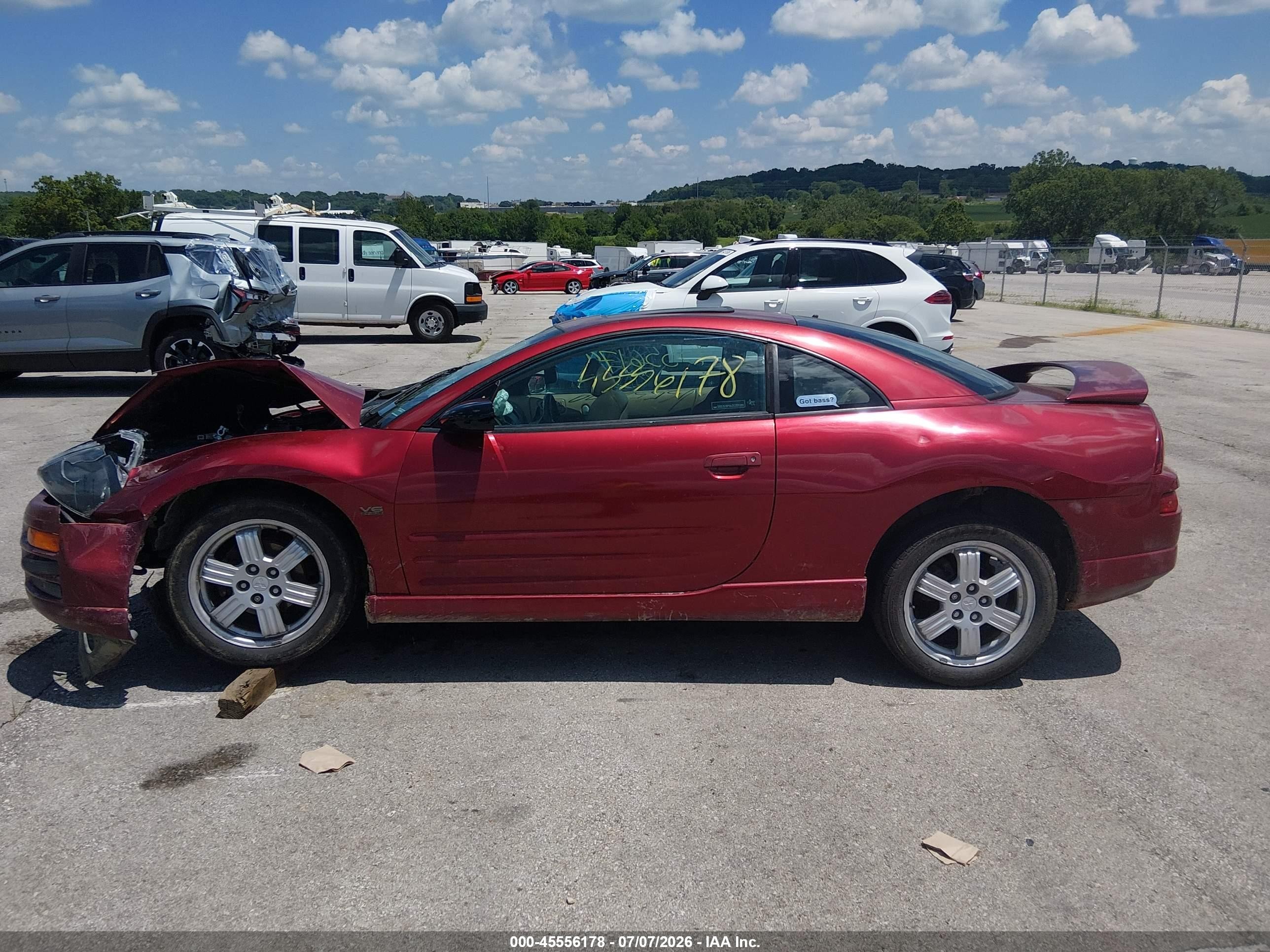 2001 Mitsubishi Eclipse Gt Red vin: 4A3AC54H51E055022