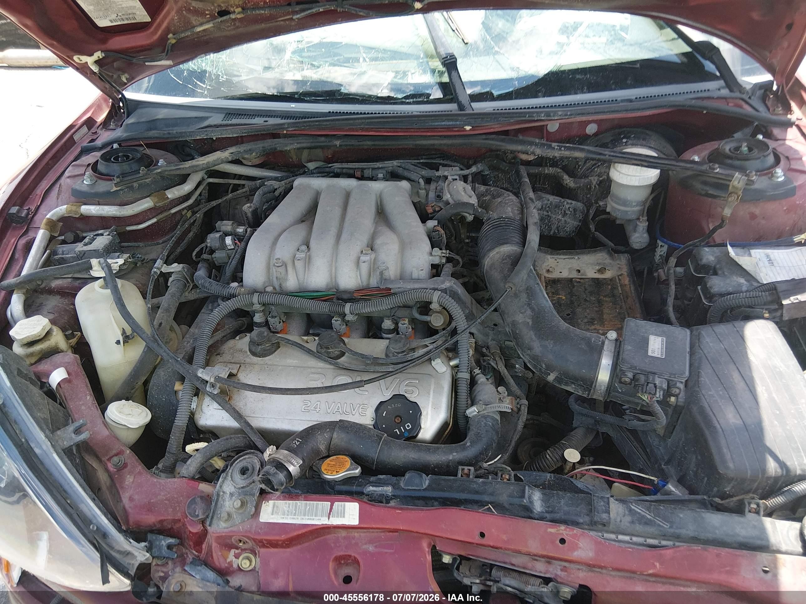 2001 Mitsubishi Eclipse Gt Red vin: 4A3AC54H51E055022
