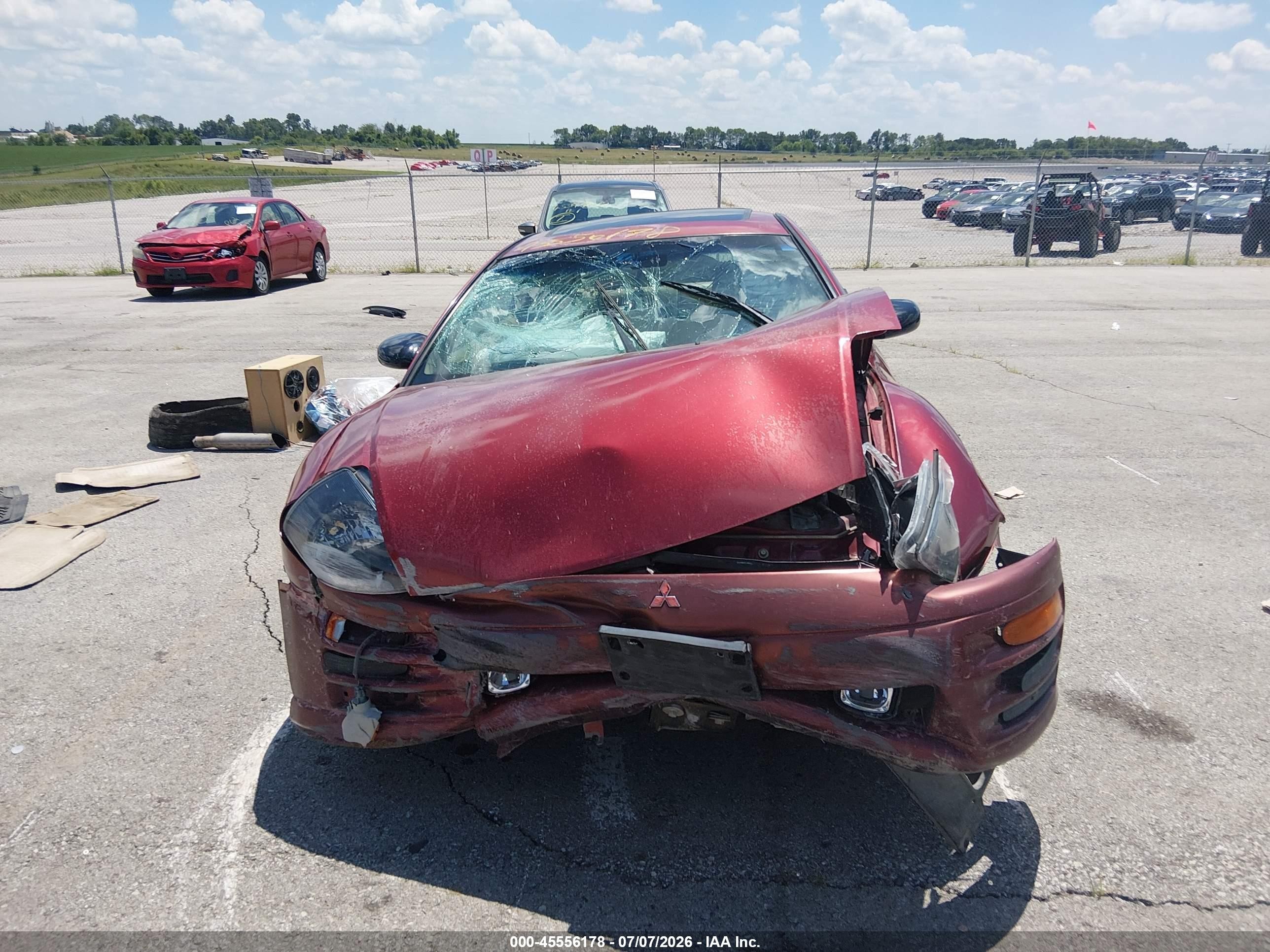 2001 Mitsubishi Eclipse Gt Red vin: 4A3AC54H51E055022