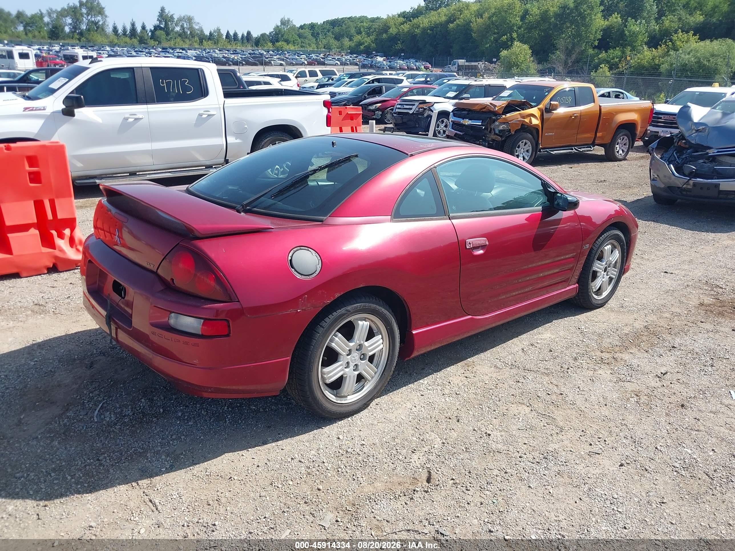 2001 Mitsubishi Eclipse Gt Red vin: 4A3AC54HX1E138980