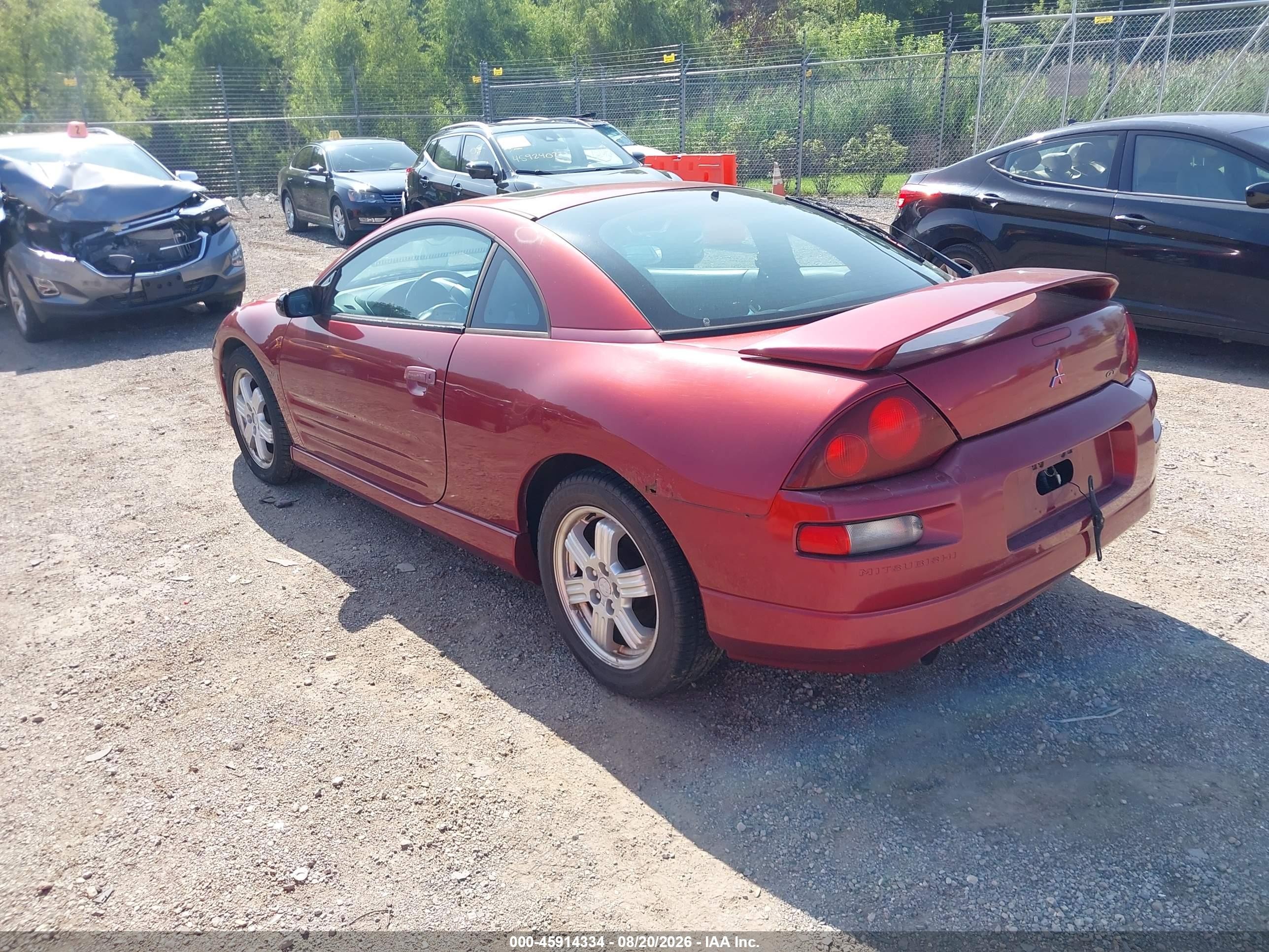 2001 Mitsubishi Eclipse Gt Red vin: 4A3AC54HX1E138980