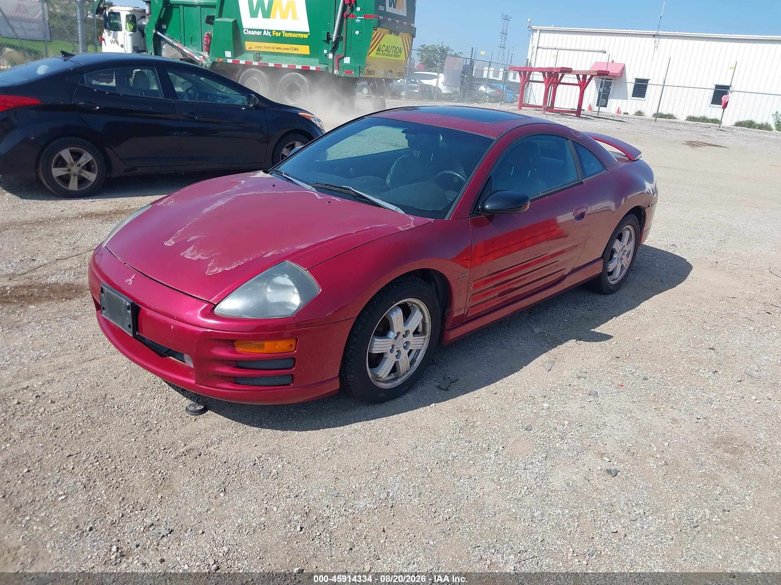 2001 Mitsubishi Eclipse Gt Red vin: 4A3AC54HX1E138980