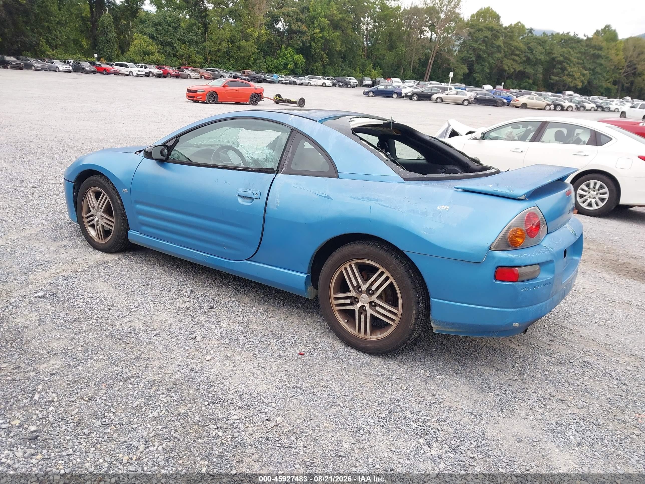 2003 Mitsubishi Eclipse Gts Blue vin: 4A3AC74H13E077761