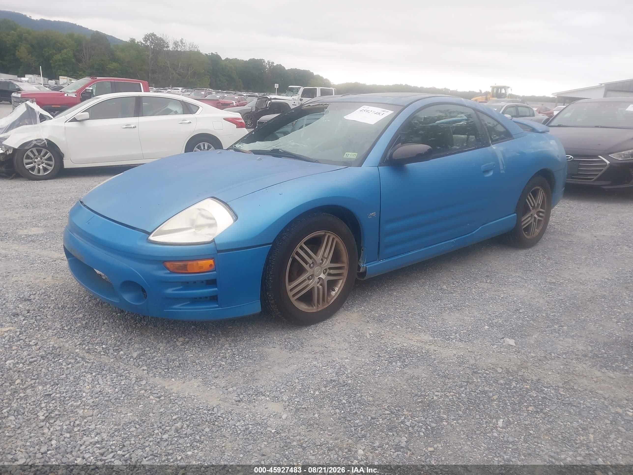 2003 Mitsubishi Eclipse Gts Blue vin: 4A3AC74H13E077761
