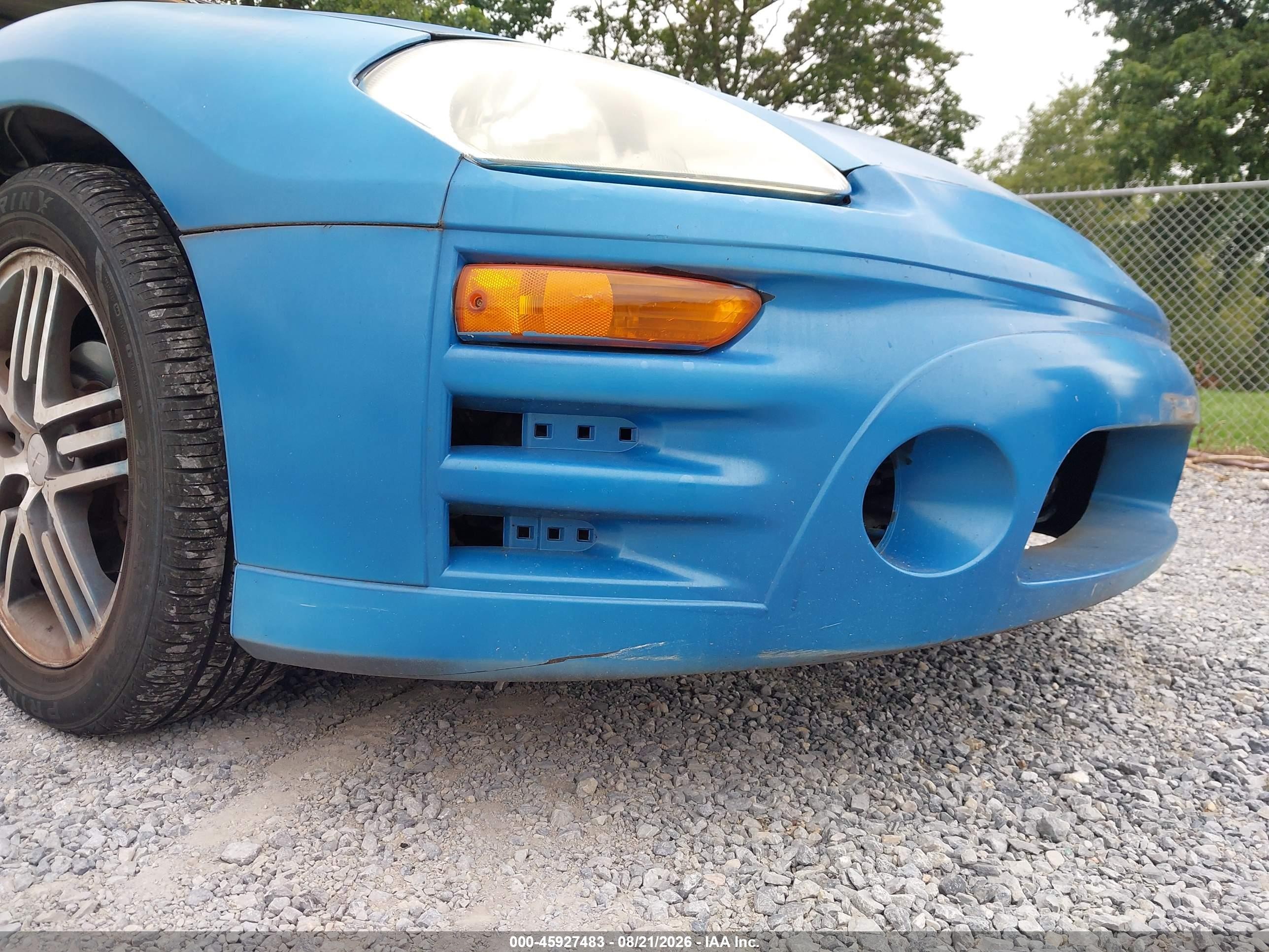 2003 Mitsubishi Eclipse Gts Blue vin: 4A3AC74H13E077761