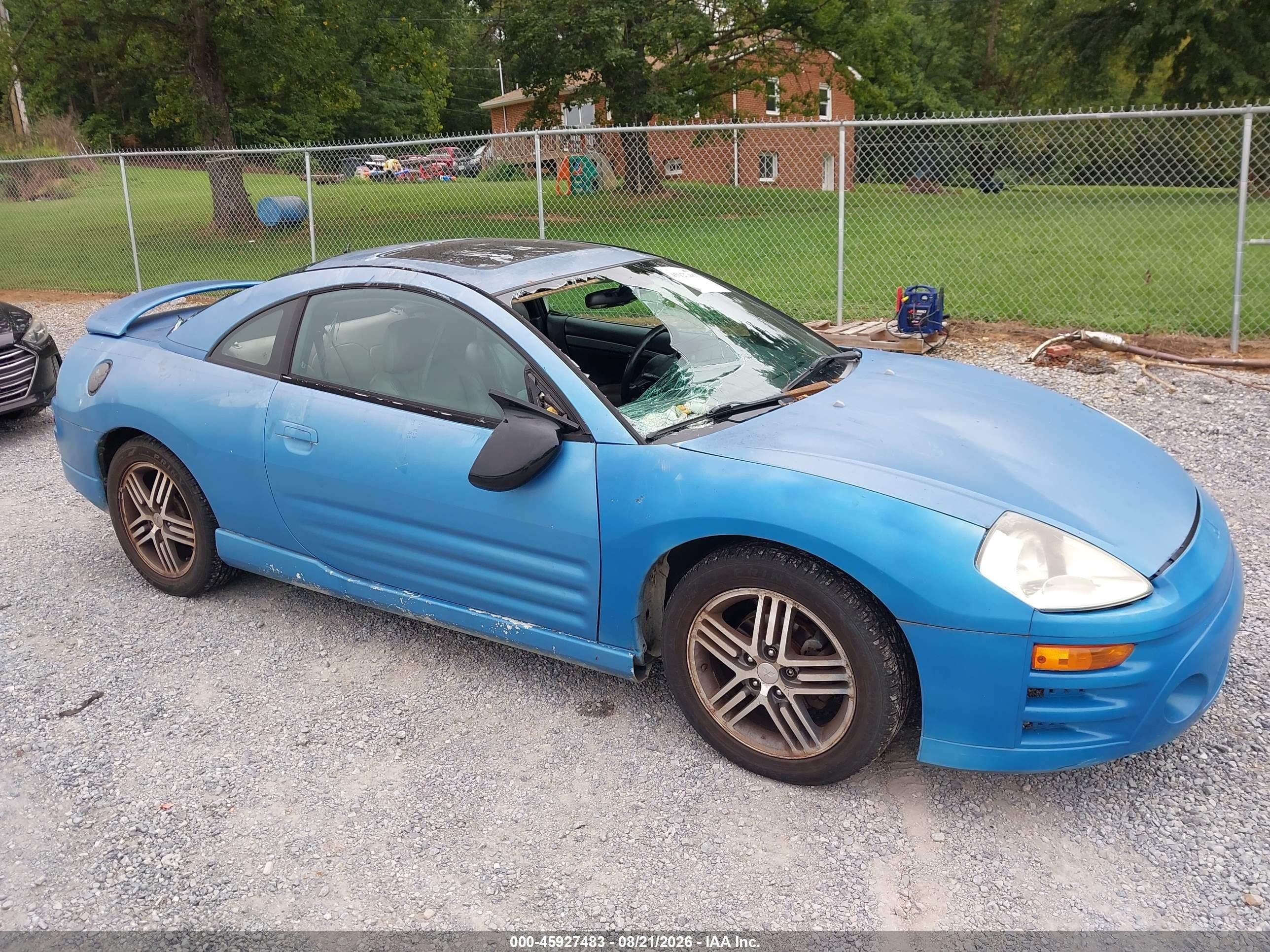 2003 Mitsubishi Eclipse Gts Blue vin: 4A3AC74H13E077761