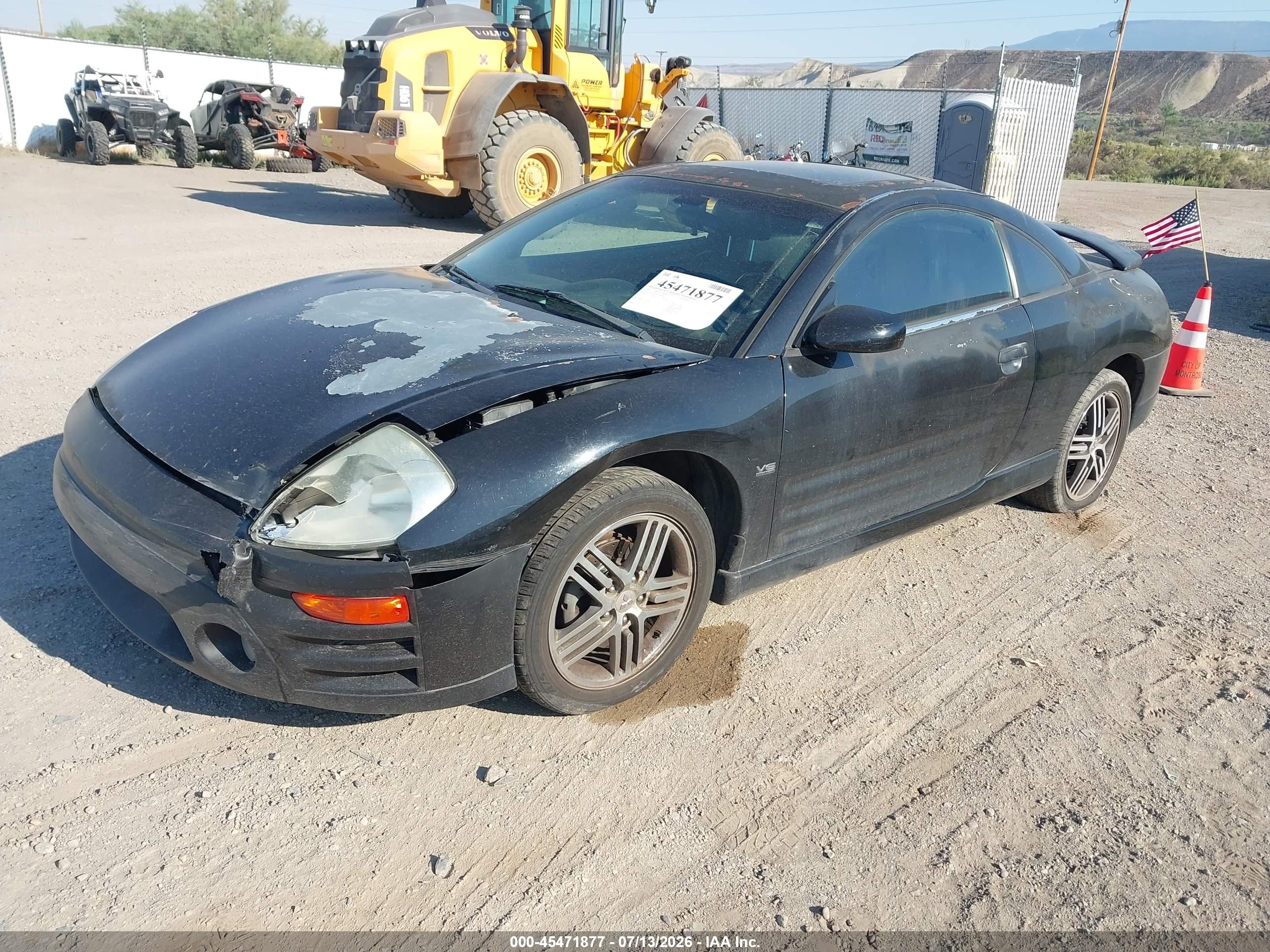 2003 Mitsubishi Eclipse Gts Black vin: 4A3AC74H63E020858