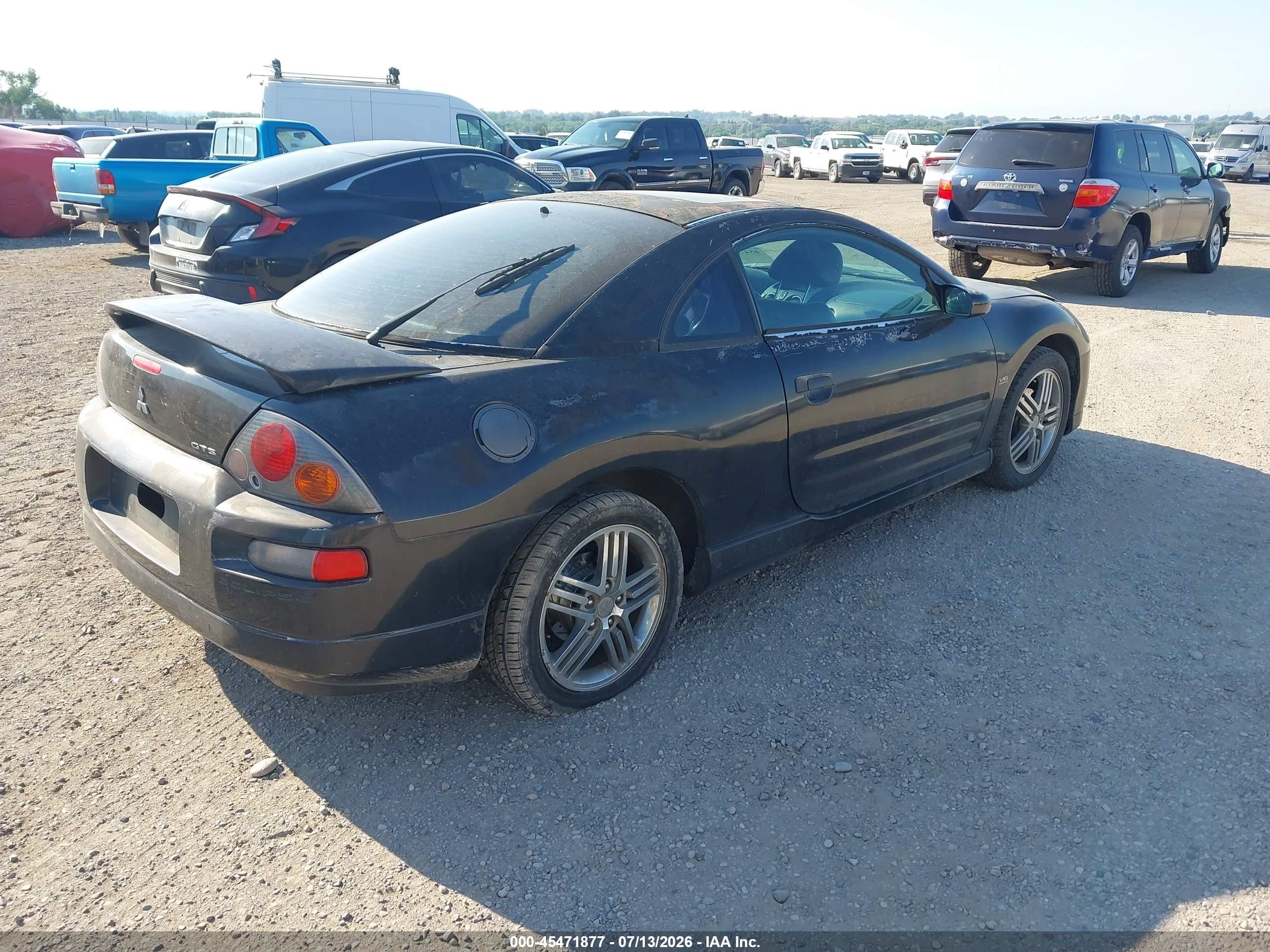 2003 Mitsubishi Eclipse Gts Black vin: 4A3AC74H63E020858