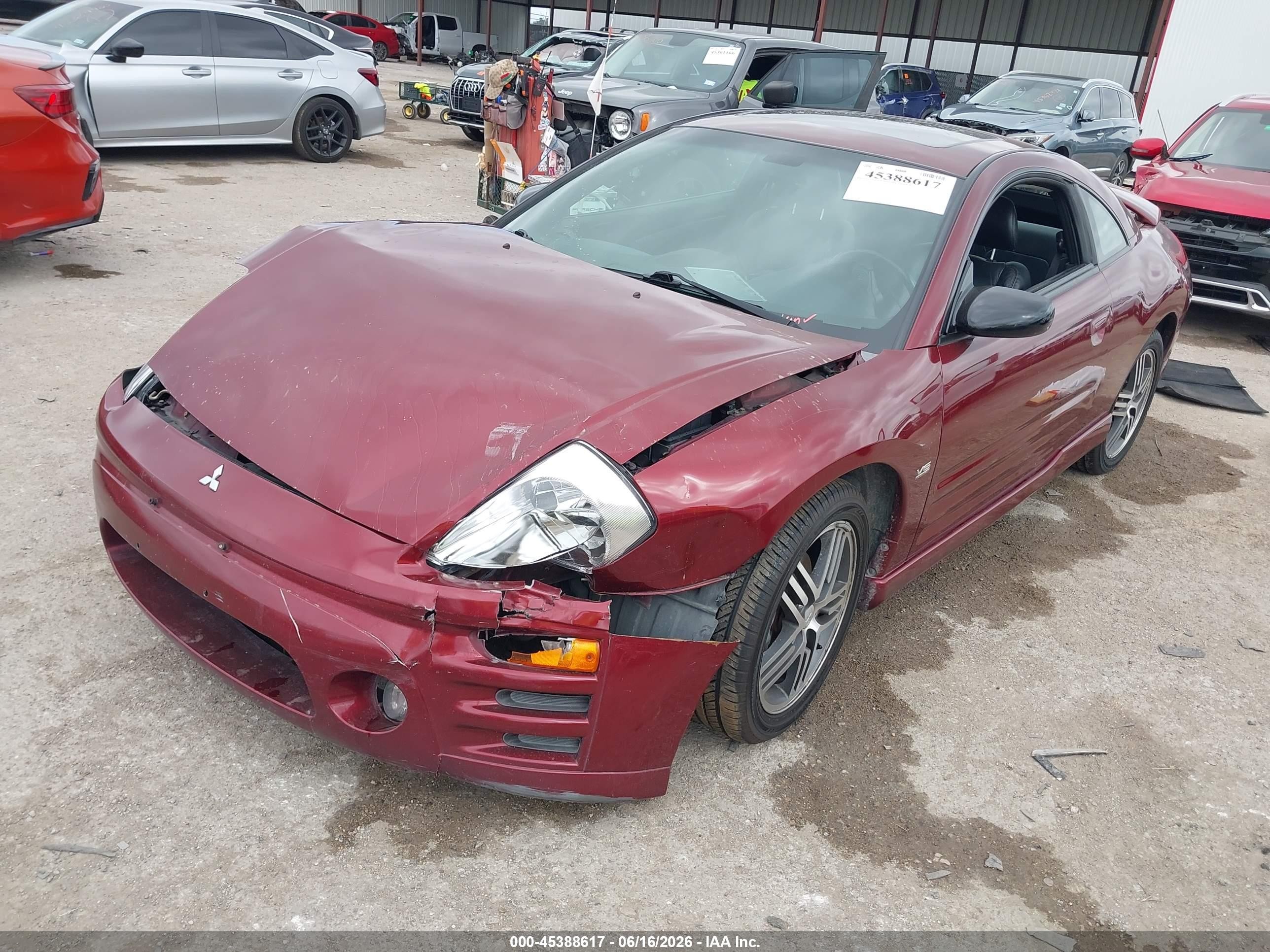 2003 Mitsubishi Eclipse Gts Maroon vin: 4A3AC74H73E079126