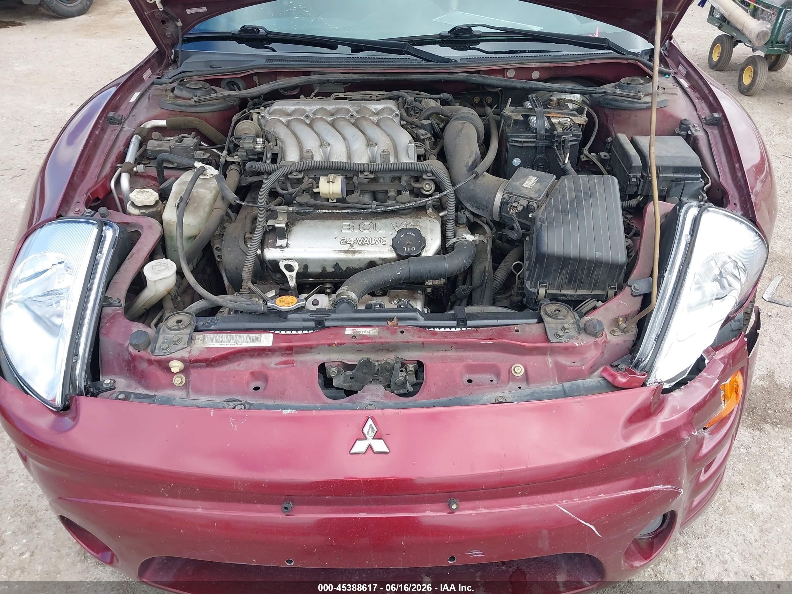 2003 Mitsubishi Eclipse Gts Maroon vin: 4A3AC74H73E079126