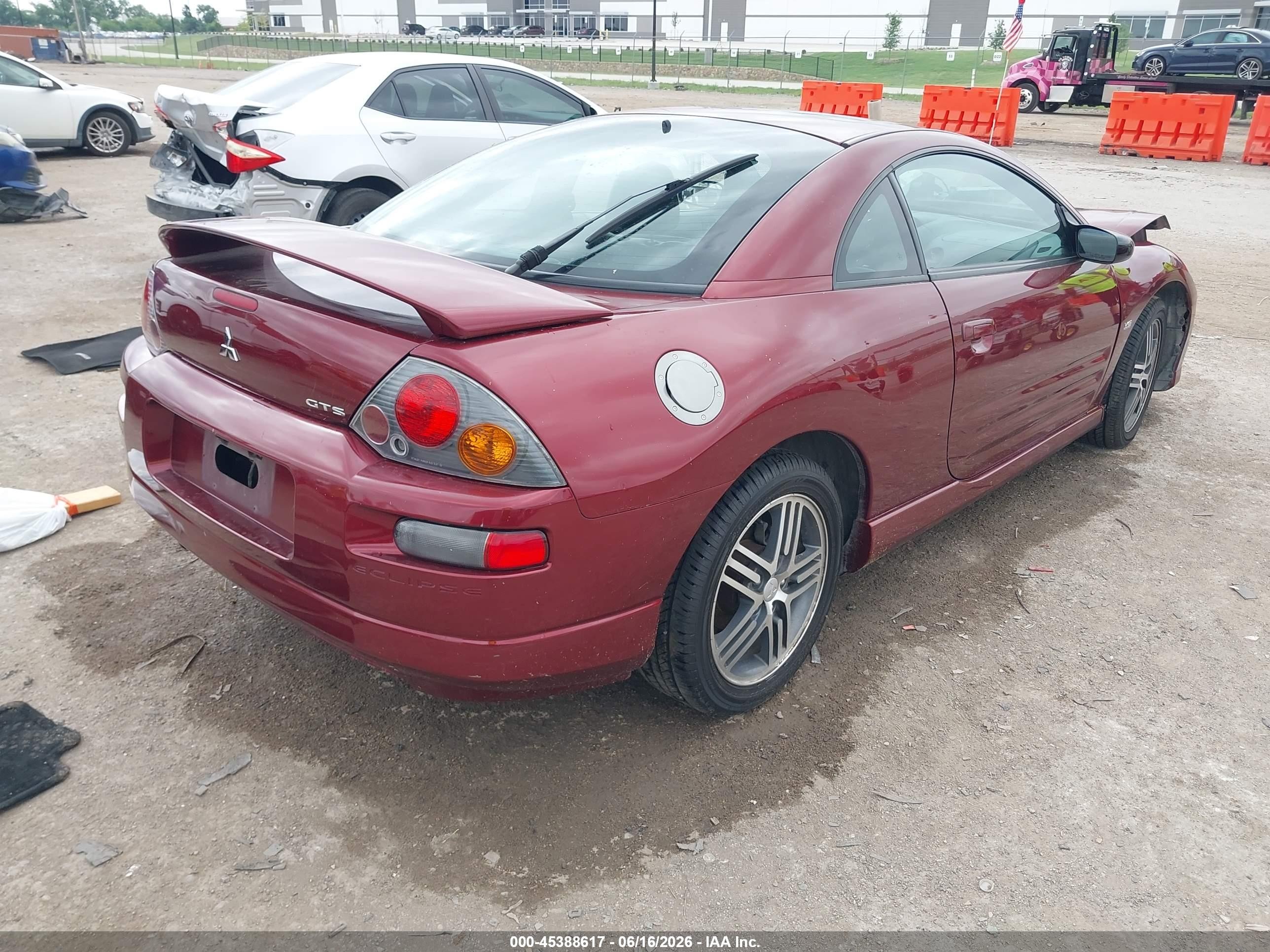 2003 Mitsubishi Eclipse Gts Maroon vin: 4A3AC74H73E079126