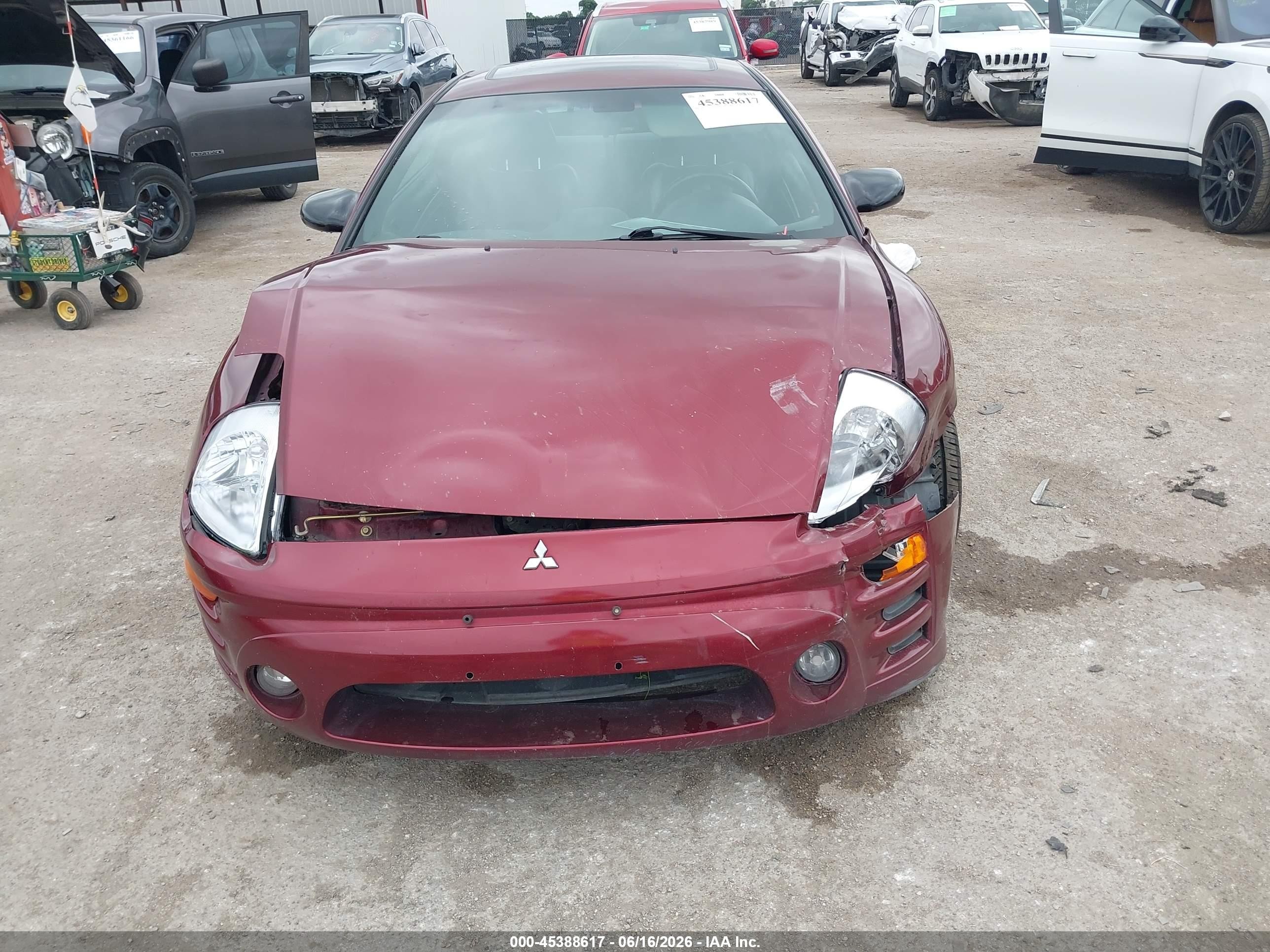 2003 Mitsubishi Eclipse Gts Maroon vin: 4A3AC74H73E079126