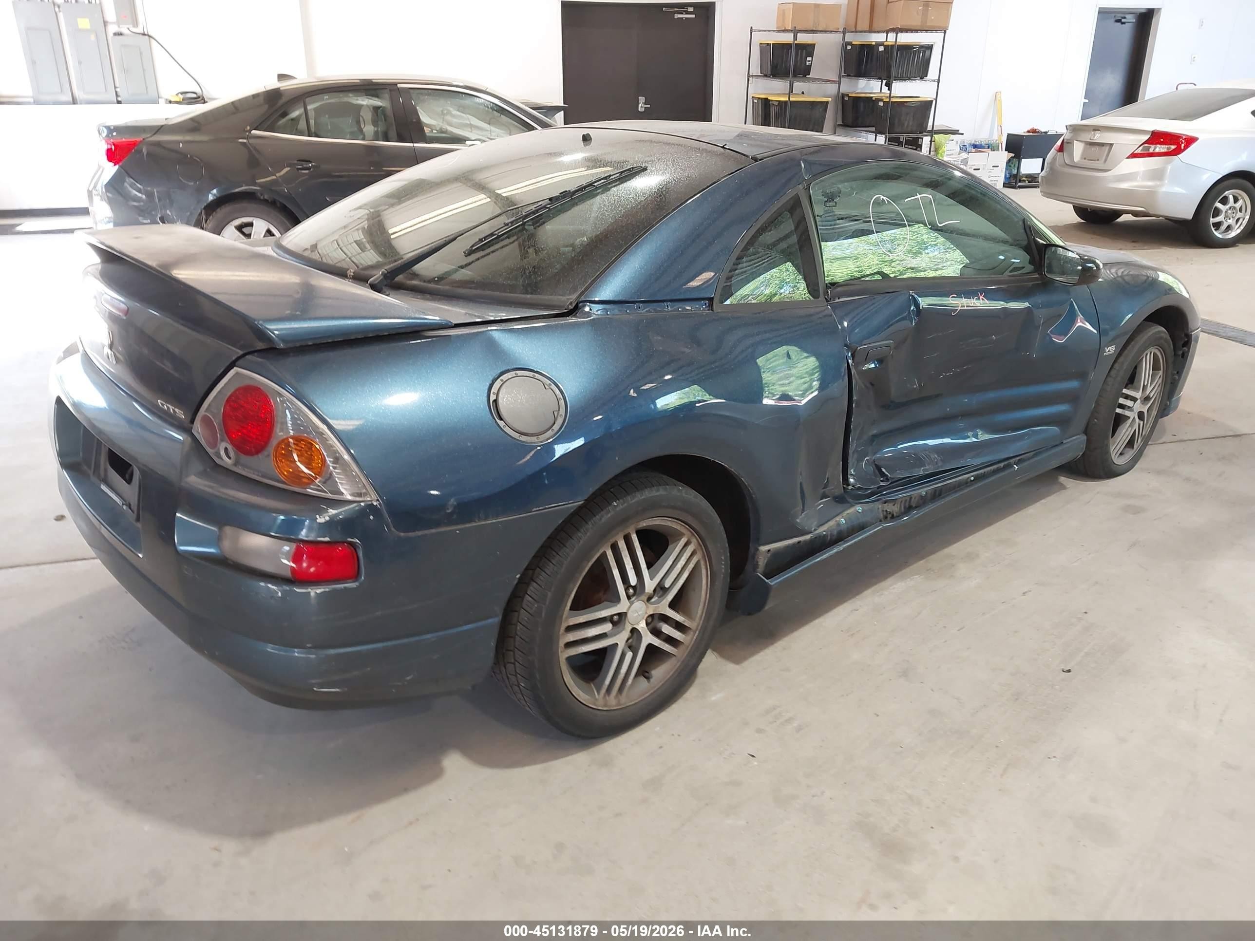 2004 Mitsubishi Eclipse Gts Blue vin: 4A3AC74H84E121921