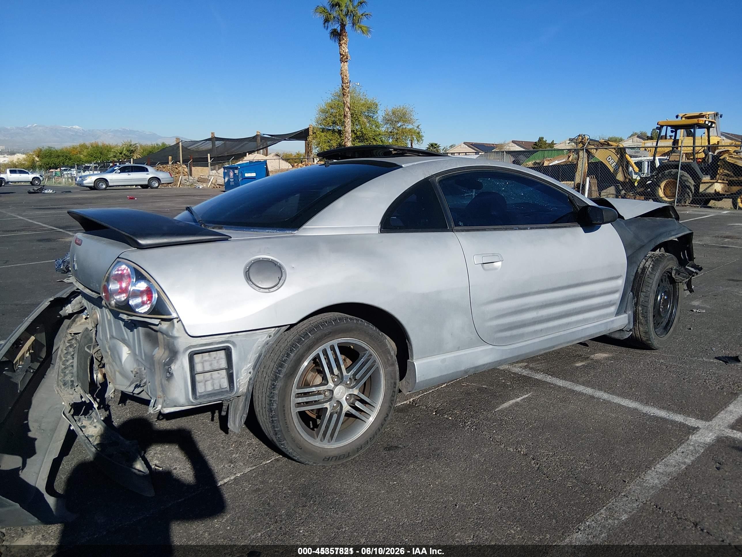 2003 Mitsubishi Eclipse Gts White vin: 4A3AC74HX3E107095
