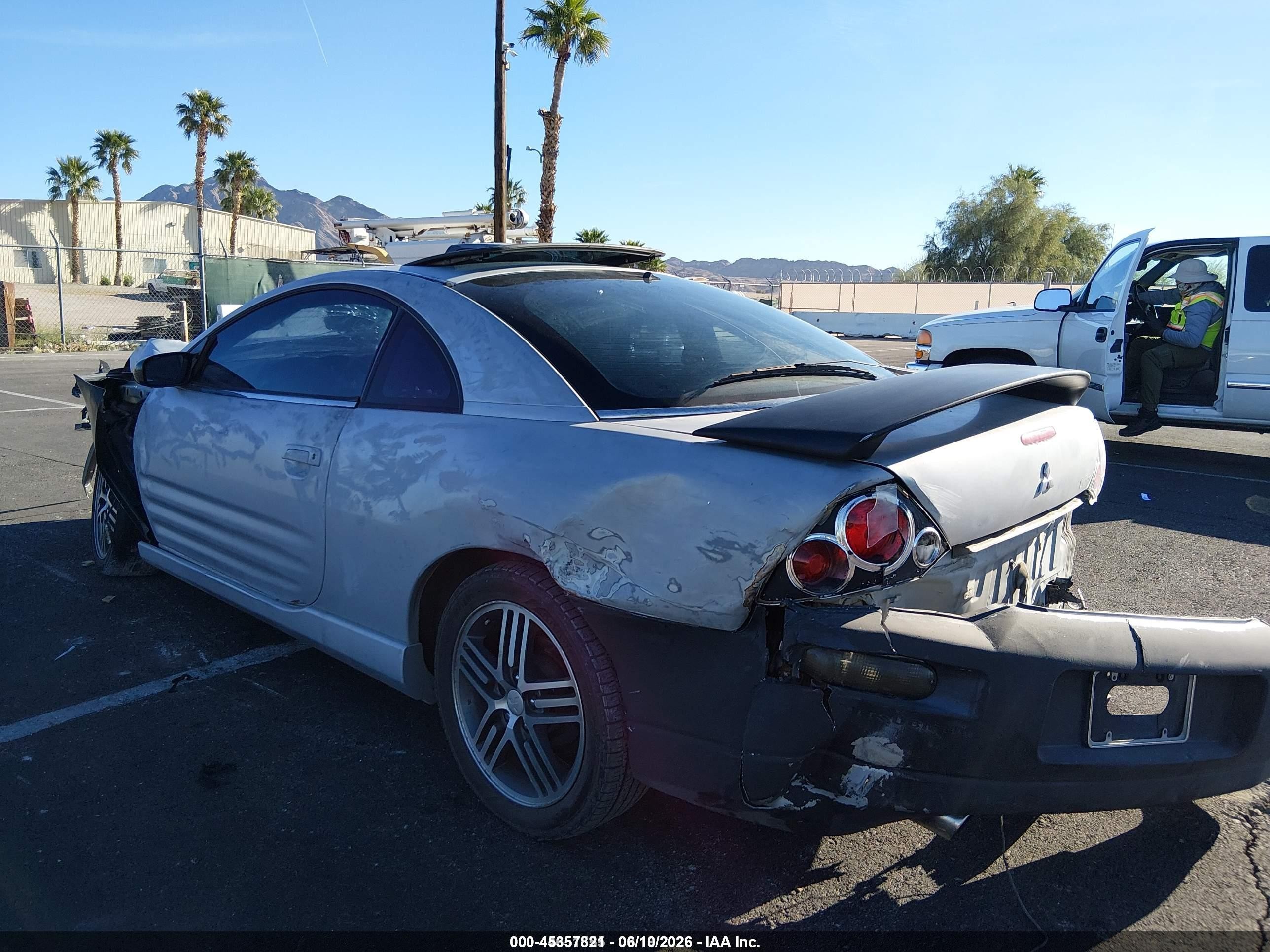 2003 Mitsubishi Eclipse Gts White vin: 4A3AC74HX3E107095